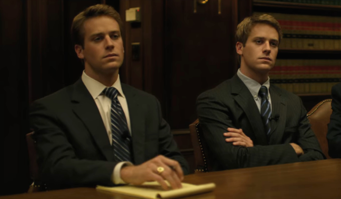 Armie Hammer in 'The Social Network'