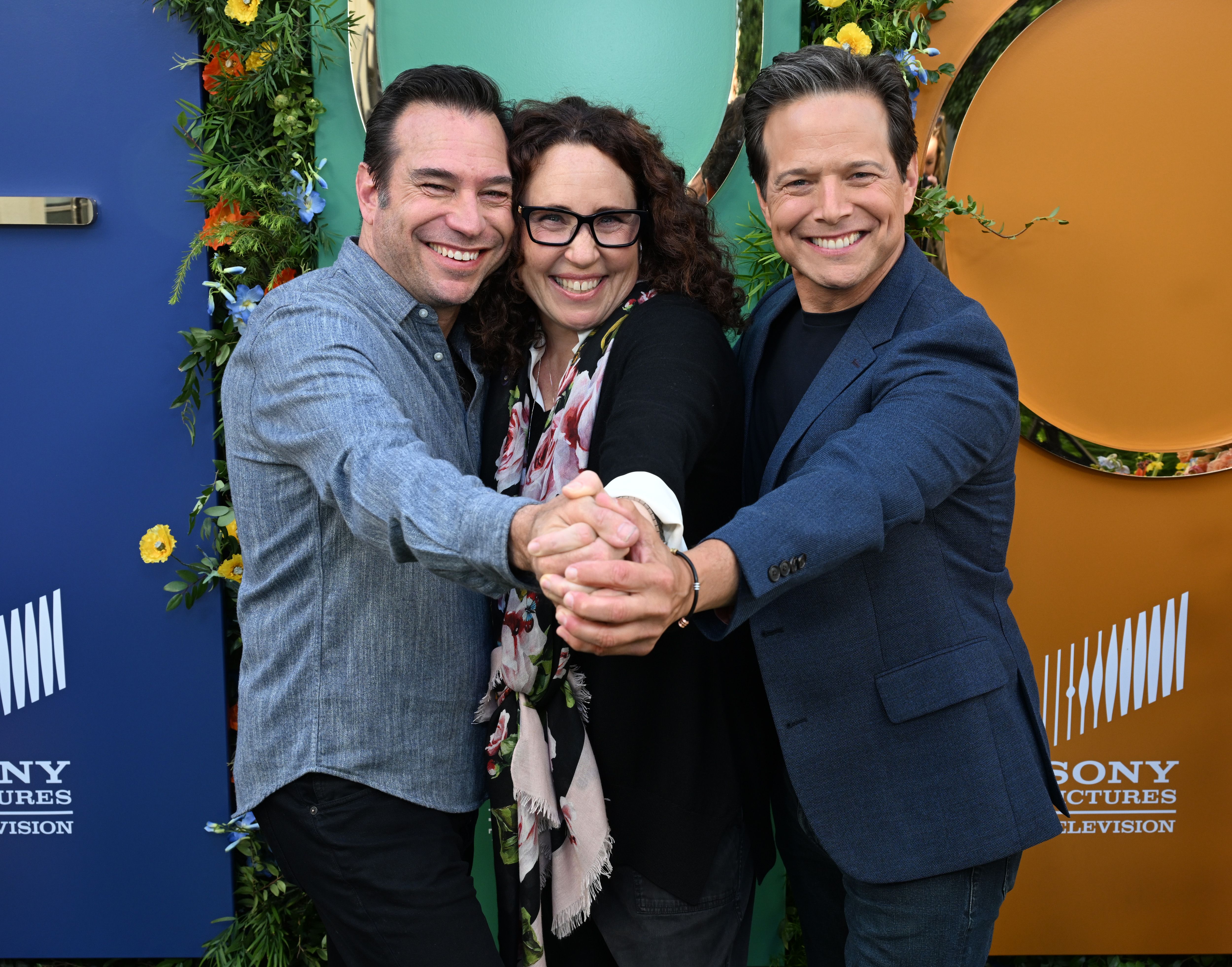 CULVER CITY, CALIFORNIA - MAY 29: (L-R) Hank Steinberg, Barbie Kligman and Scott Wolf attend An Evening with Sony Pictures Television FYC Event at the Sony Studio Lot on May 29, 2025 in Culver City, California. (Photo by Michael Kovac/Getty Images for Sony Pictures Television)