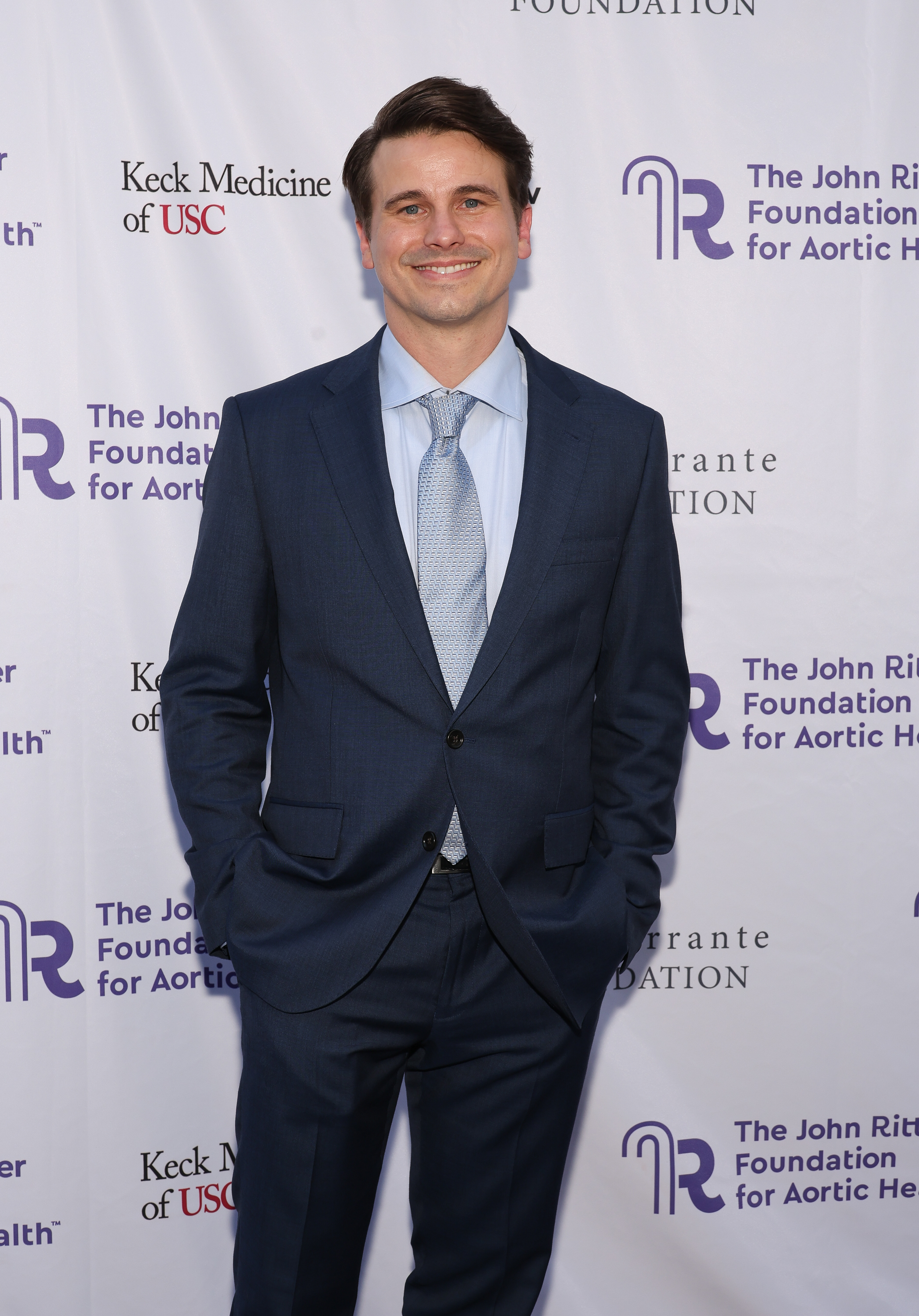 Jason Ritter at The John Ritter Foundation for Aortic Health's Annual Evening from the Heart LA Gala held at Sunset Room Hollywood on September 12, 2025 in Los Angeles, California. (Photo by Jesse Grant/Variety via Getty Images)