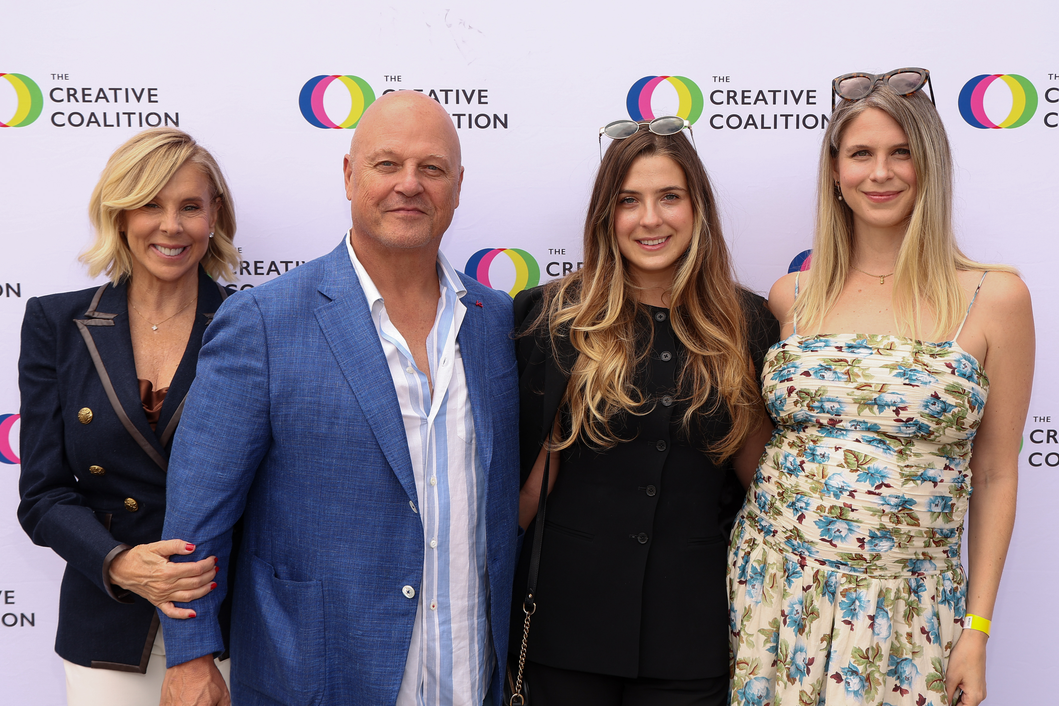 Michelle Morán, Michael Chiklis, Odessa Chiklis, Autumn Chiklis at The Creative Coalition 11th Annual Humanitarian Awards at Craig's on September 13, 2025 in Los Angeles, California. (Photo by Tommaso Boddi/Variety via Getty Images)