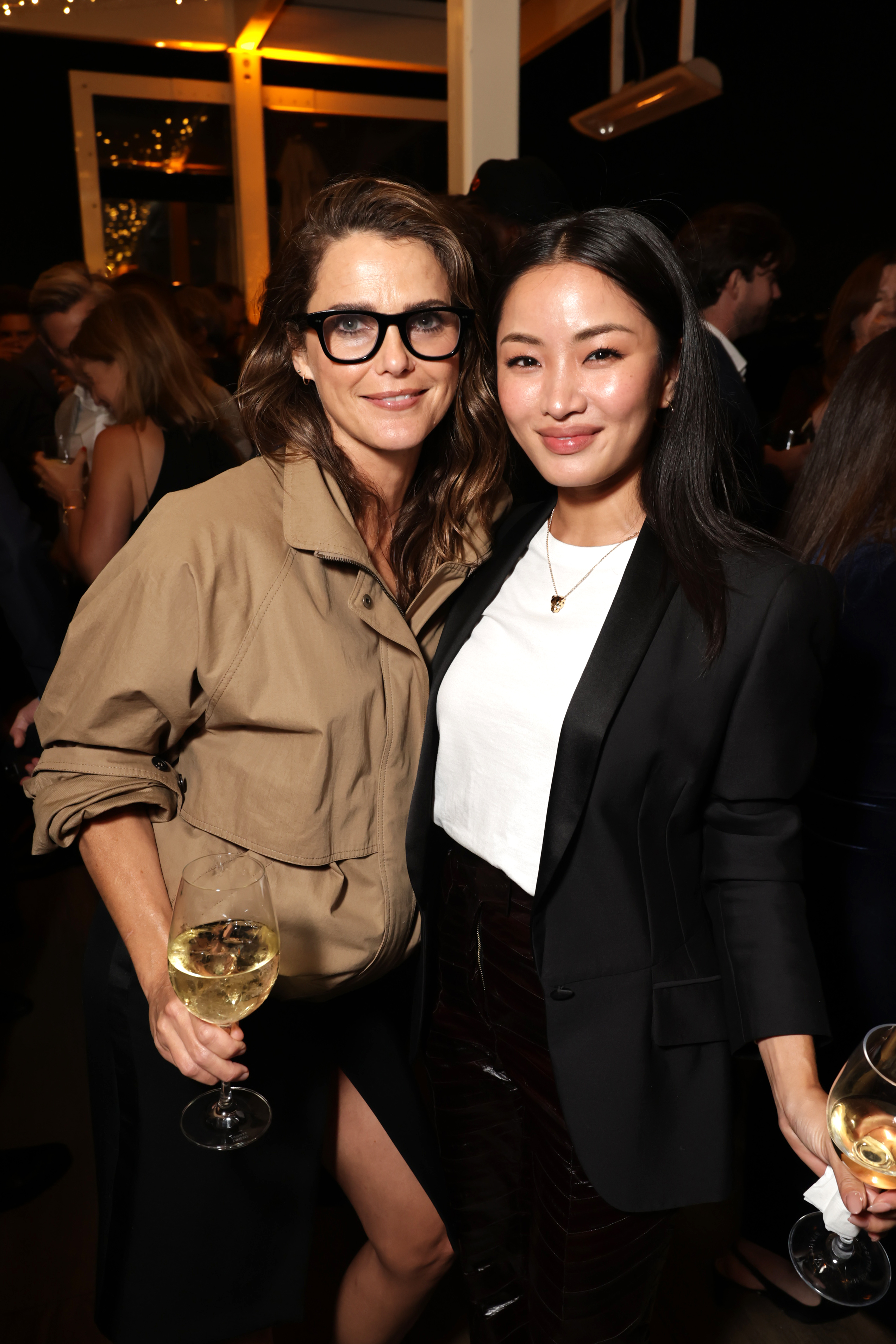 BEVERLY HILLS, CALIFORNIA - SEPTEMBER 12: Keri Russell (L) and Anna Sawai seen at the 2025 WME Emmy Party at Waldorf Astoria Beverly Hills on September 12, 2025 in Beverly Hills, California. (Photo by Eric Charbonneau/WME via Getty Images)