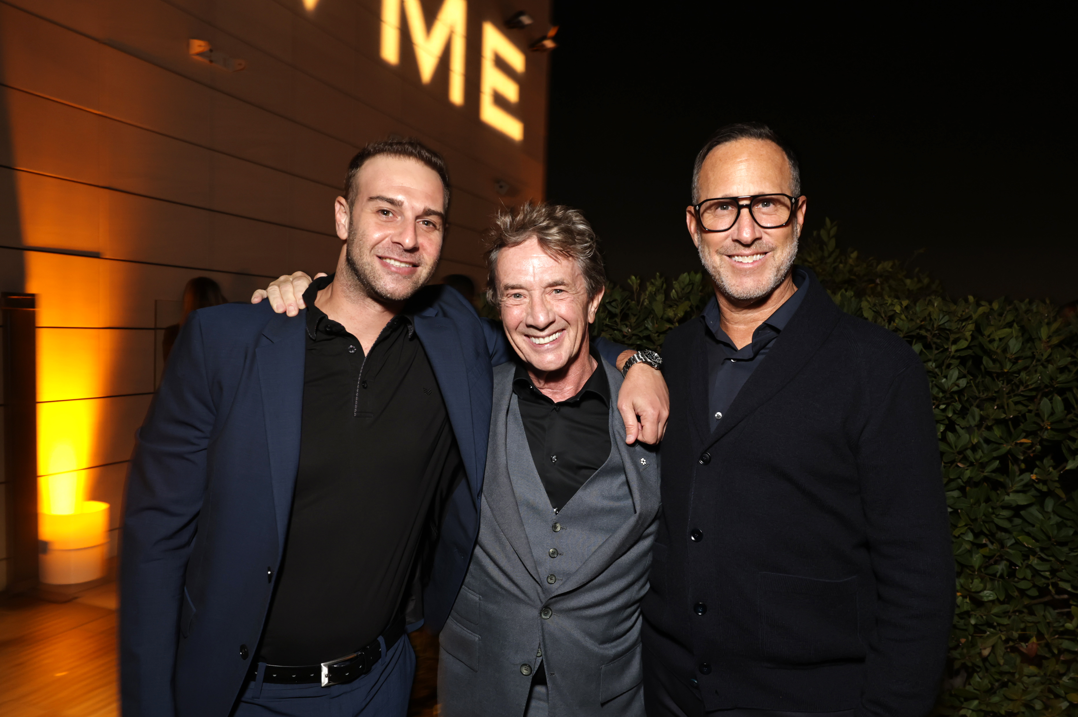 BEVERLY HILLS, CALIFORNIA - SEPTEMBER 12: (L-R) Max Gross, Martin Short and Richard Weitz, Co-Chairman, WME, seen at the 2025 WME Emmy Party at Waldorf Astoria Beverly Hills on September 12, 2025 in Beverly Hills, California. (Photo by Eric Charbonneau/WME via Getty Images)