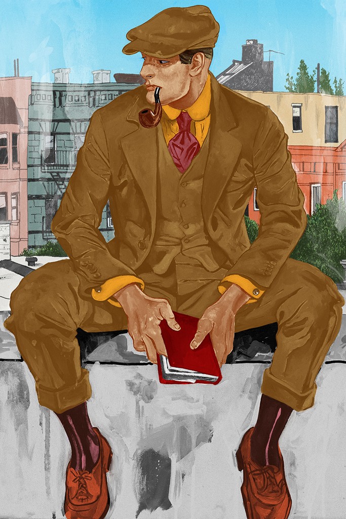 A reimagining of Paul Stuart's Man on the Fence logo.