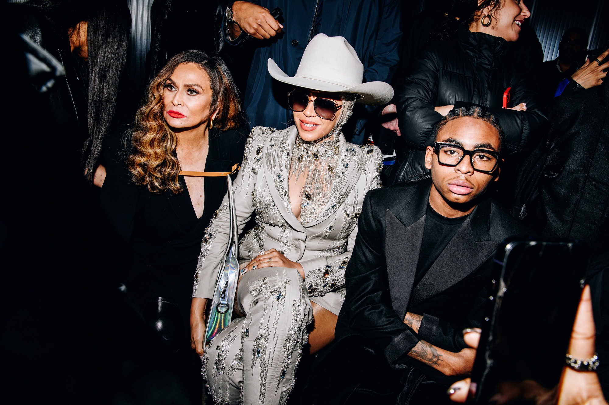 Beyonce and Tina Knowles front row at Luar
