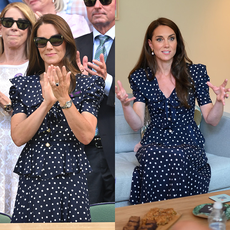 Kate Middleton in Alessandra Rich polka dot dress