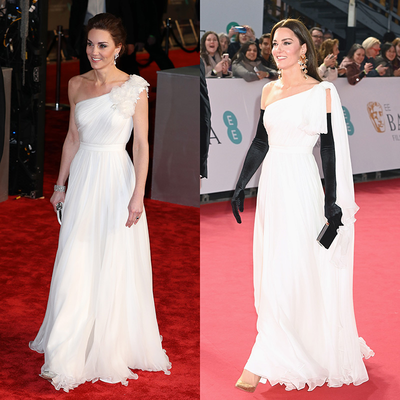 Kate Middleton in White Alexander McQueen gown