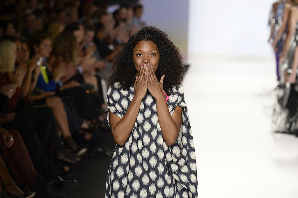 NEW YORK, NY - SEPTEMBER 06: Desginer Dom Streater walks the runway at the Project Runway Spring 2014 fashion show during Mercedes-Benz Fashion Week at The Theatre at Lincoln Center on September 6, 2013 in New York City. (Photo by Frazer Harrison/Getty Images for Mercedes-Benz Fashion Week)