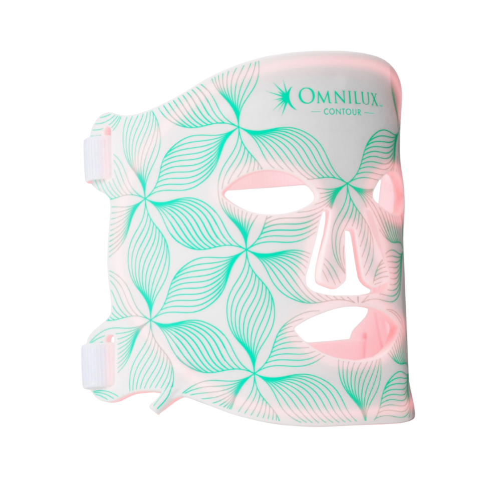 green and white red light therapy face mask