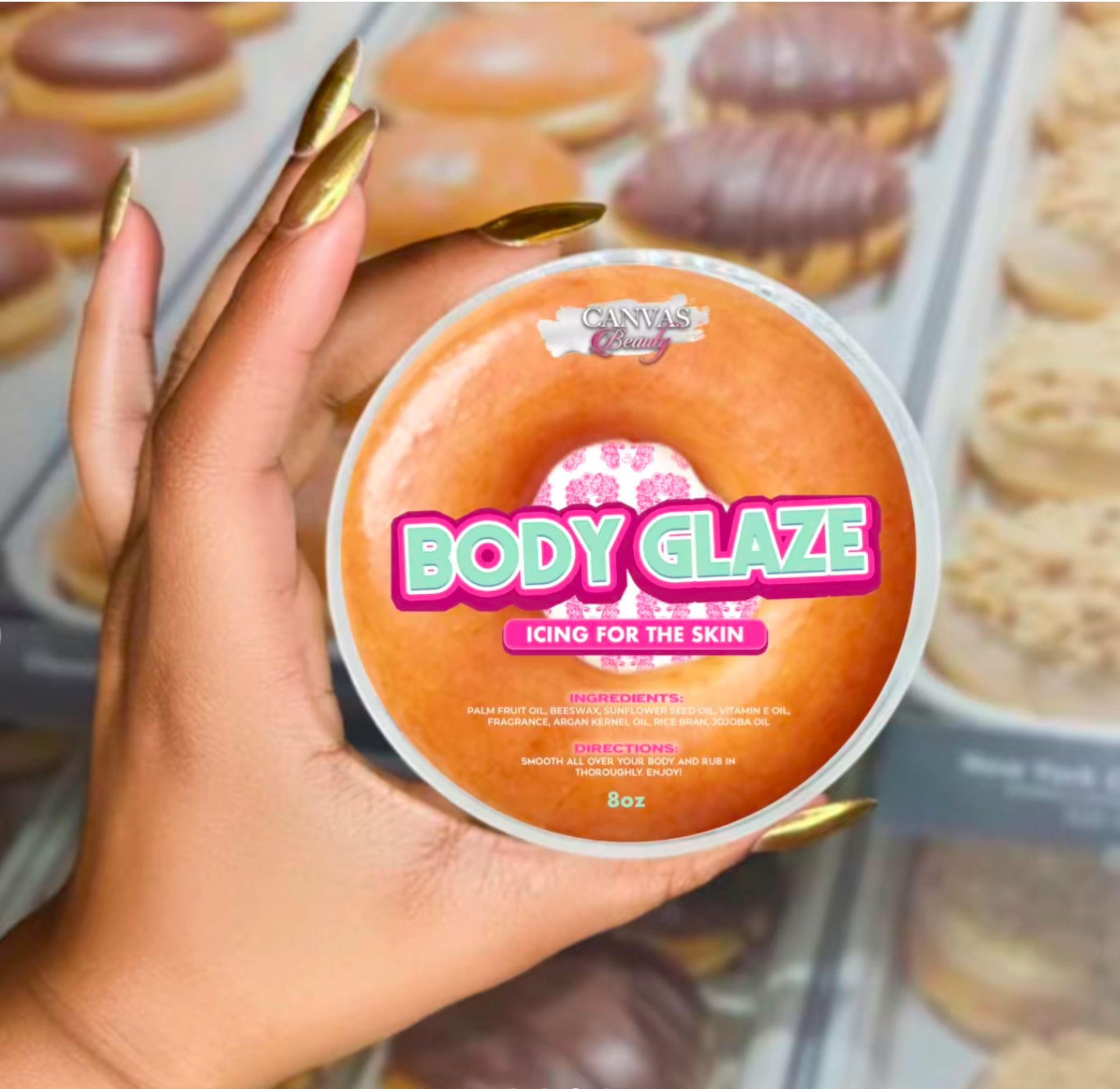 Canvas Beauty's hero Body Glaze, which comes in more than 20 varieties and retails for $25.
