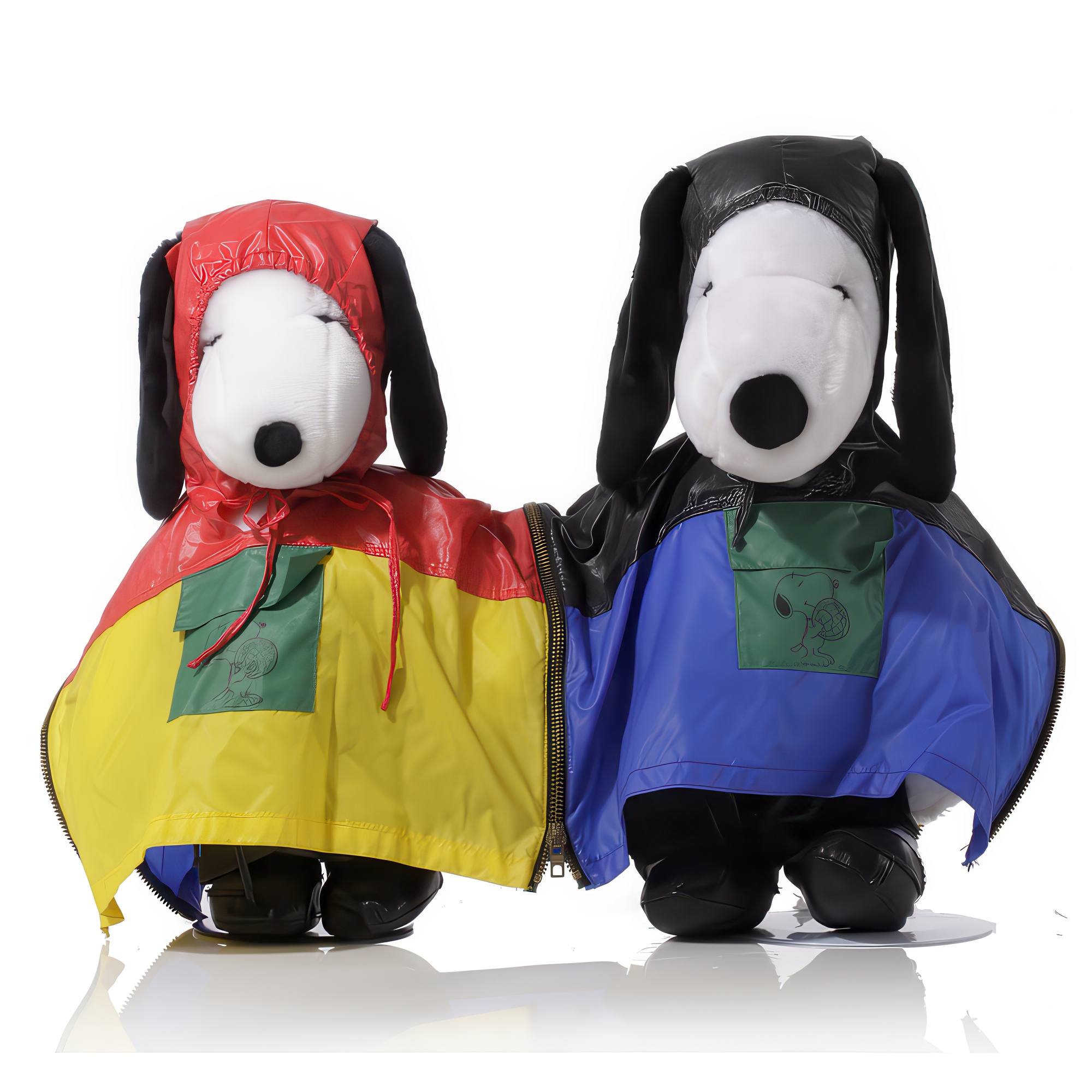 Snoopy and Belle dressed by Jean-Charles de Castelbajac in 1980s.