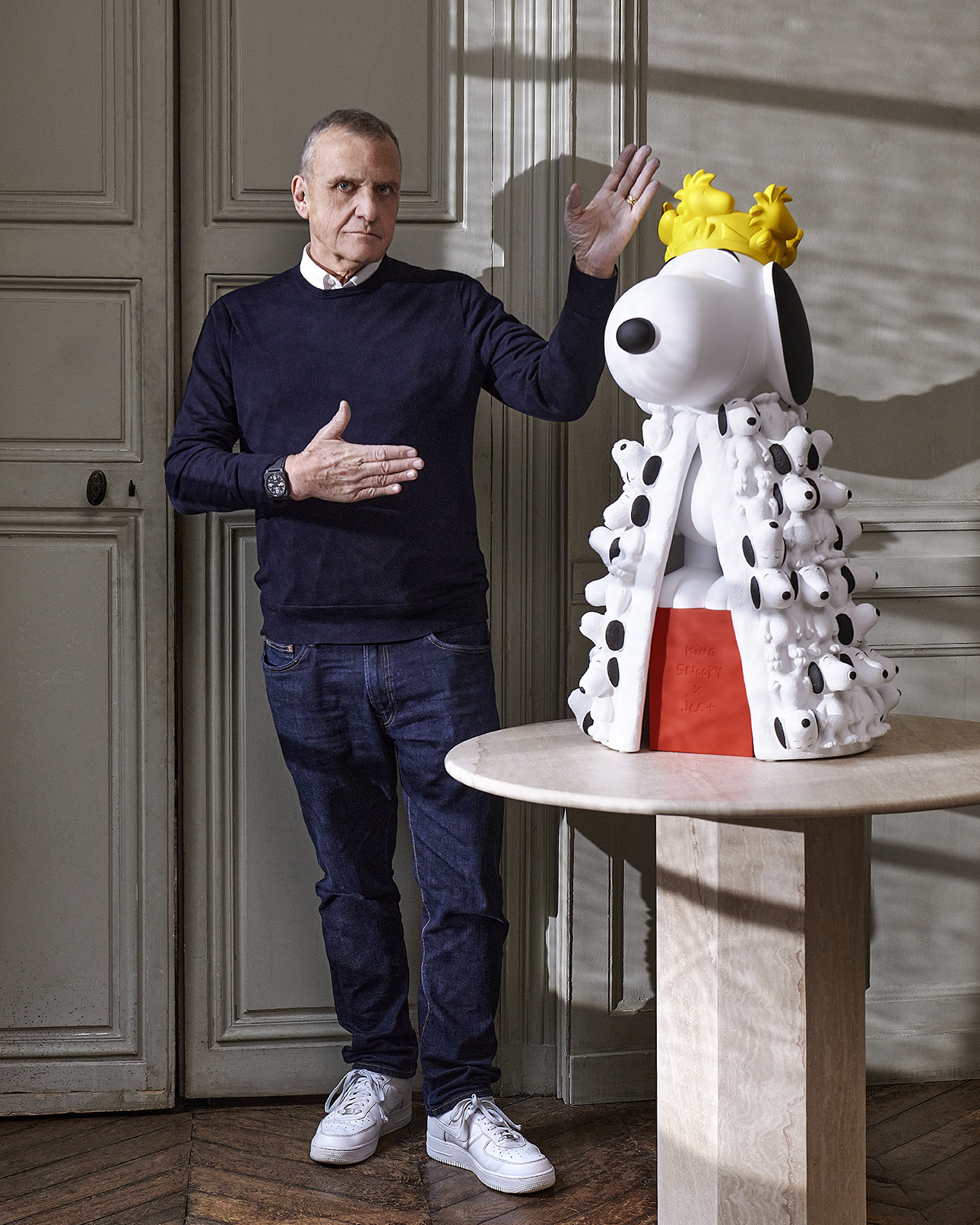 Jean-Charles de Castelbajac and King Snoopy.