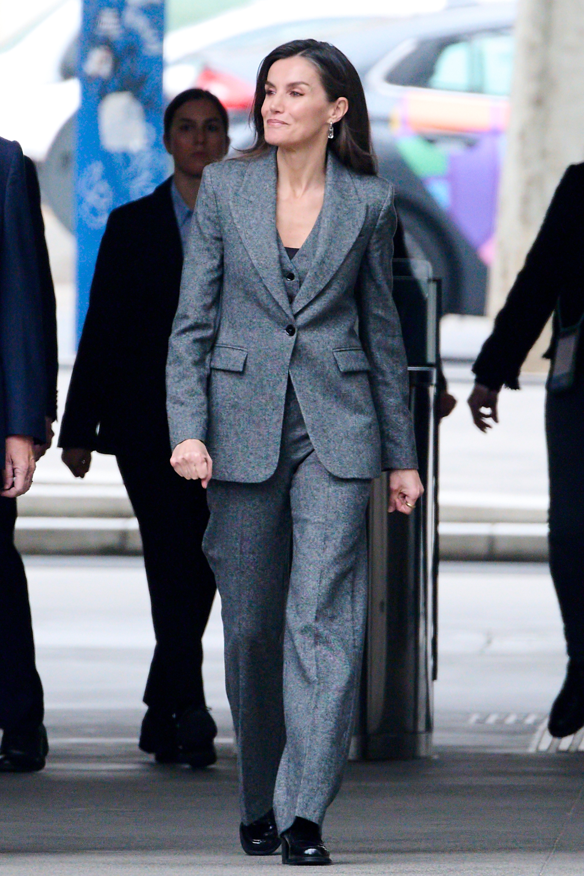 Queen Letizia, Mango, suit, Madrid