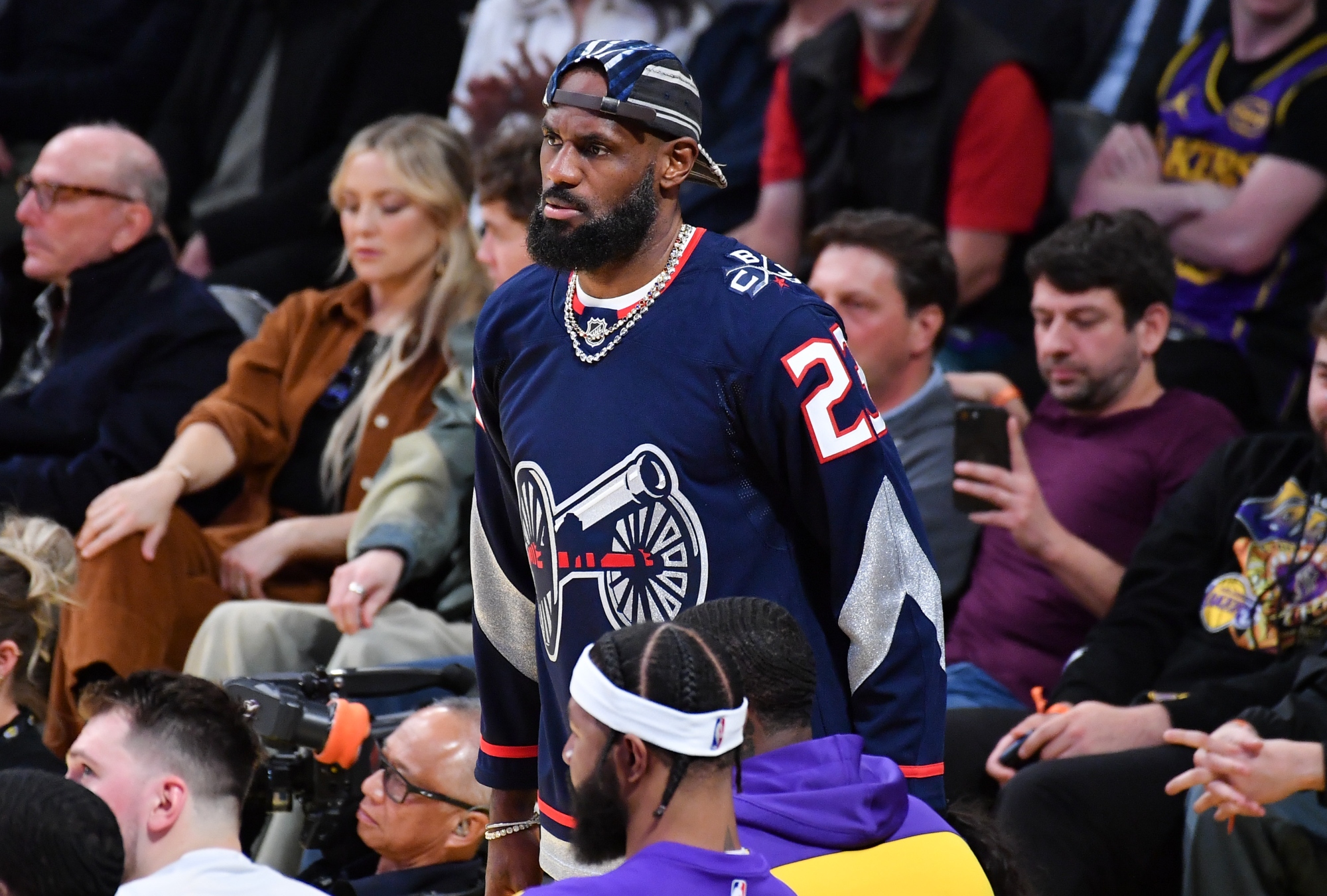 LeBron James at the Los Angeles Lakes game on March 19.