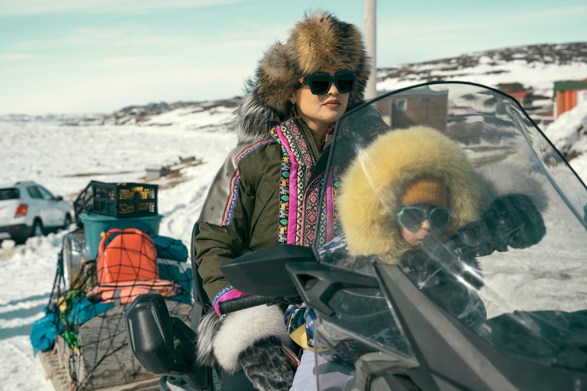 Anna Lambe as Siaja, Keira Cooper as Bun in episode 101 of North of North