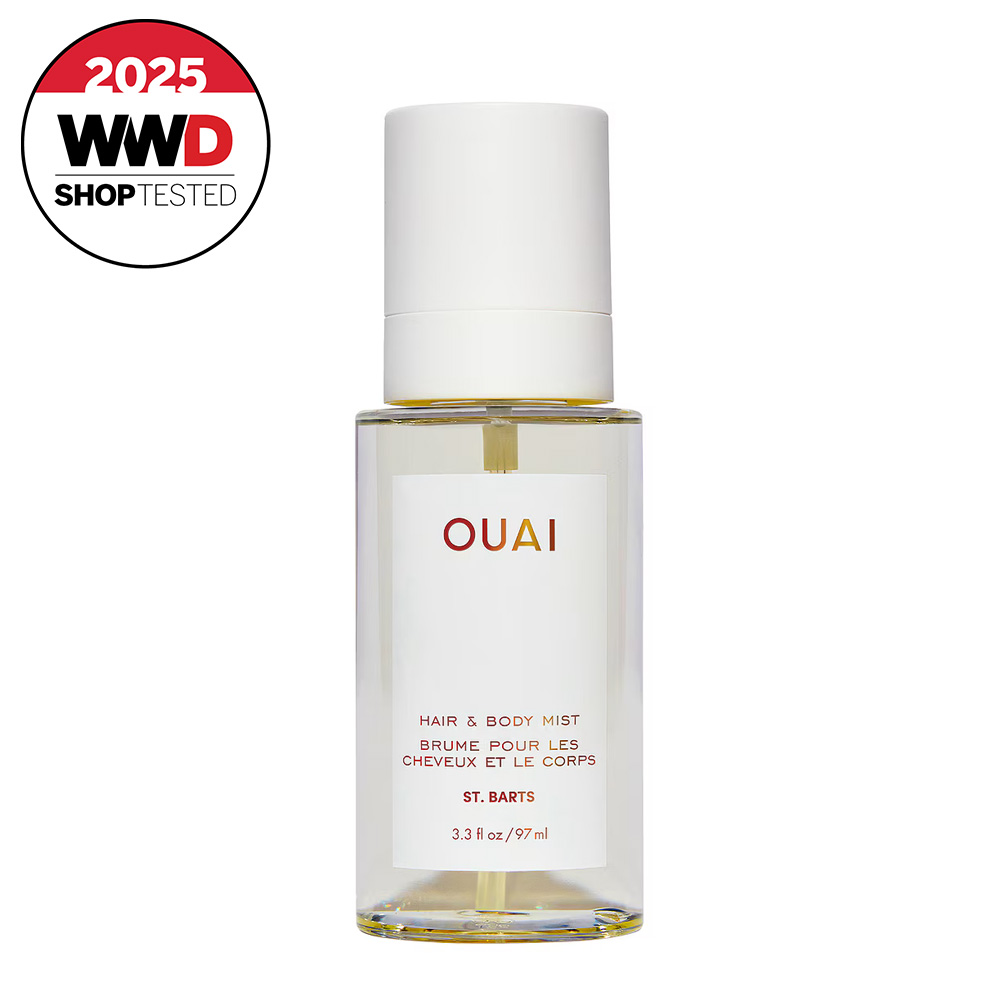 clear and white bottle of body spray