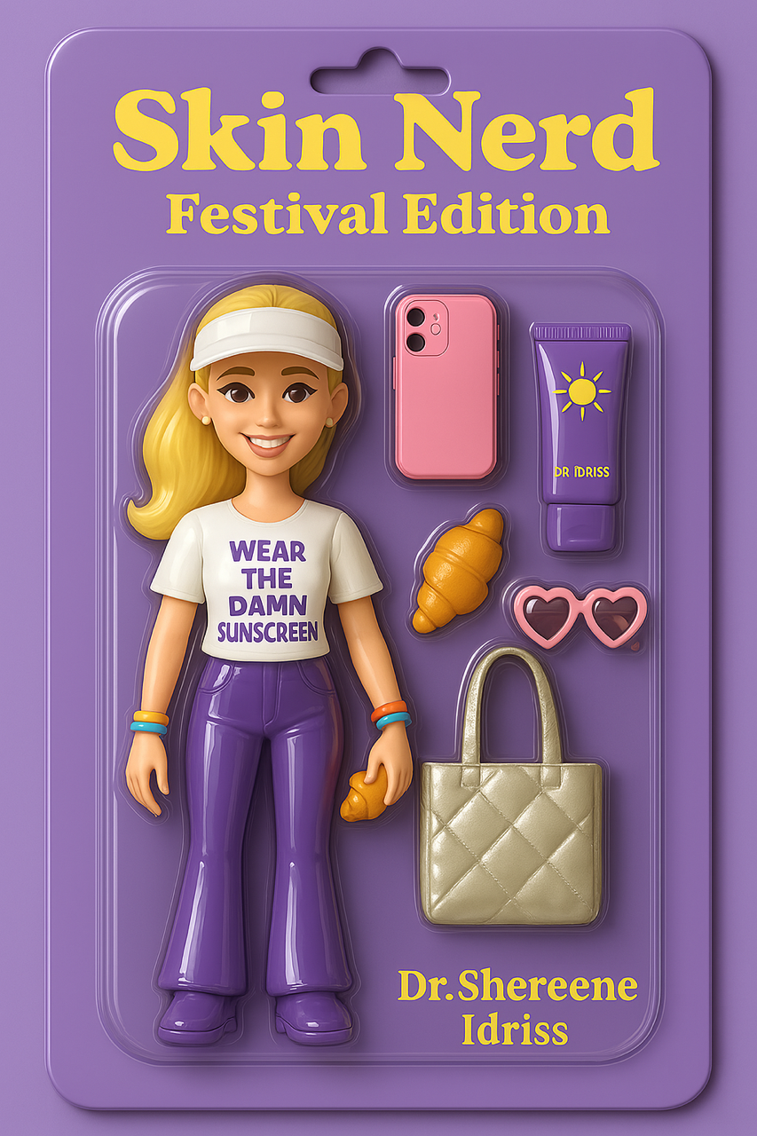 Creative for Dr. Idriss' SPF-centric activation in Palm Springs for Coachella.