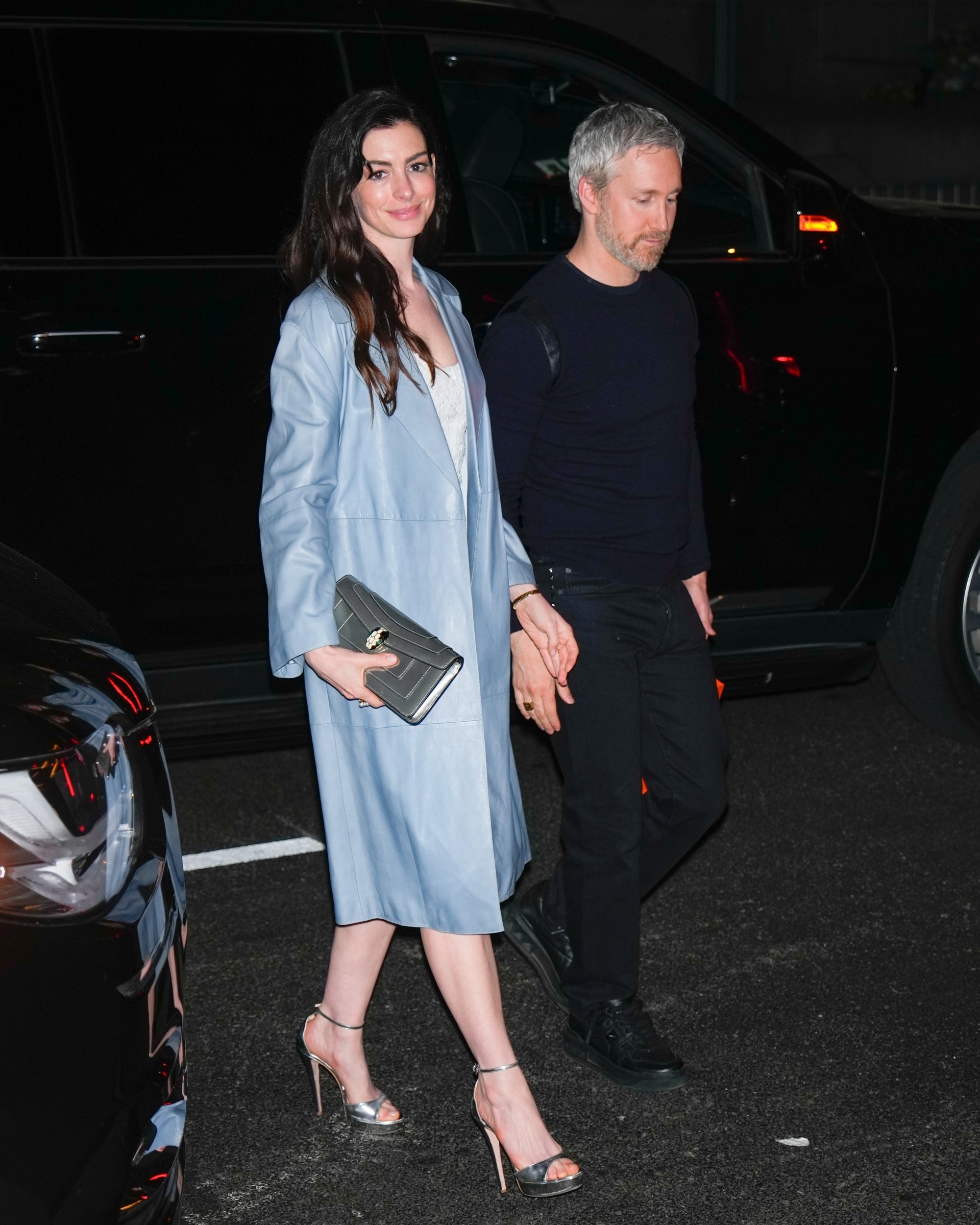 Anne Hathaway at Gigi Hadid's birthday party.