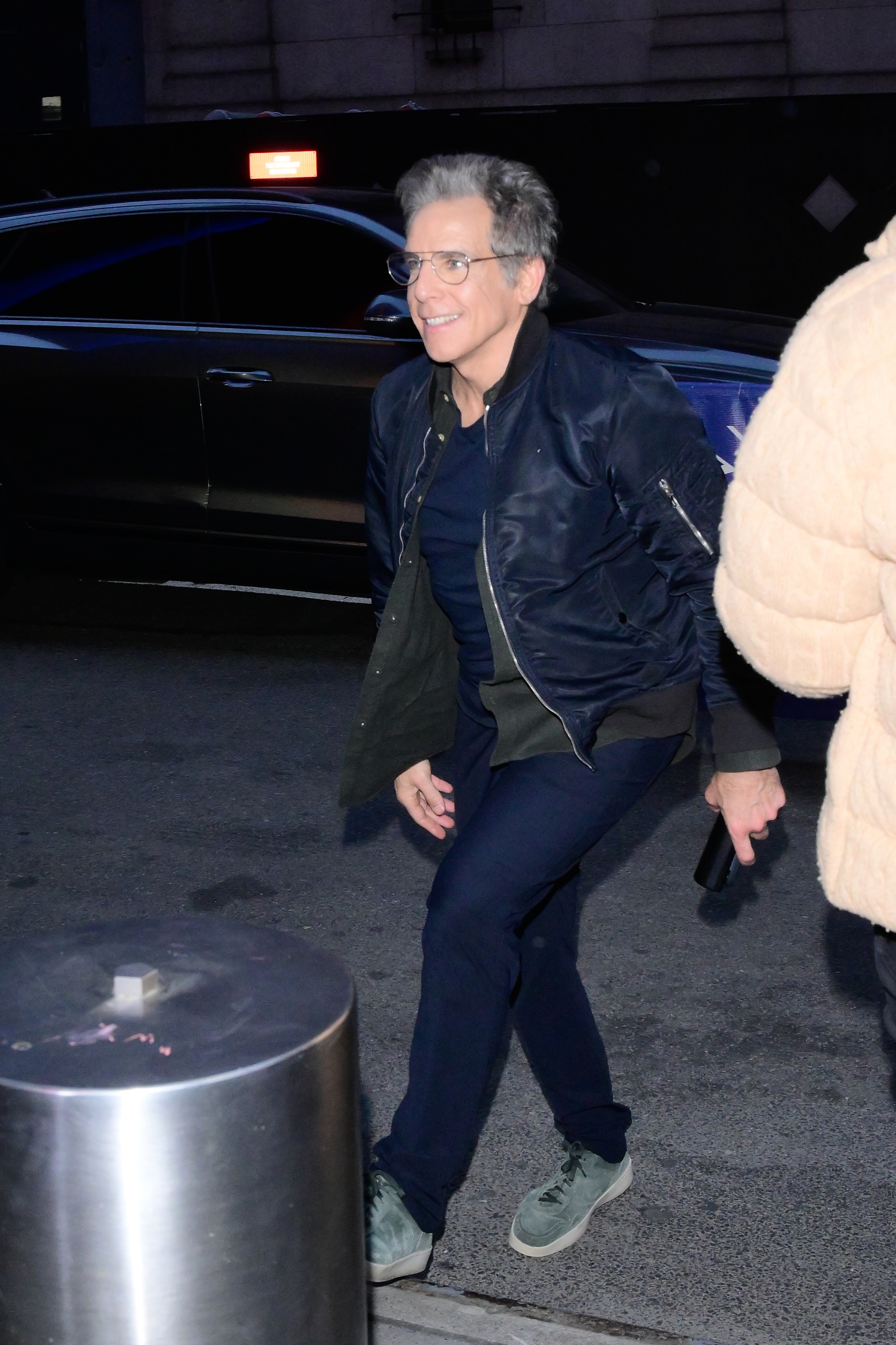 Ben Stiller at the New York Knicks v. Detroit Pistons game.
