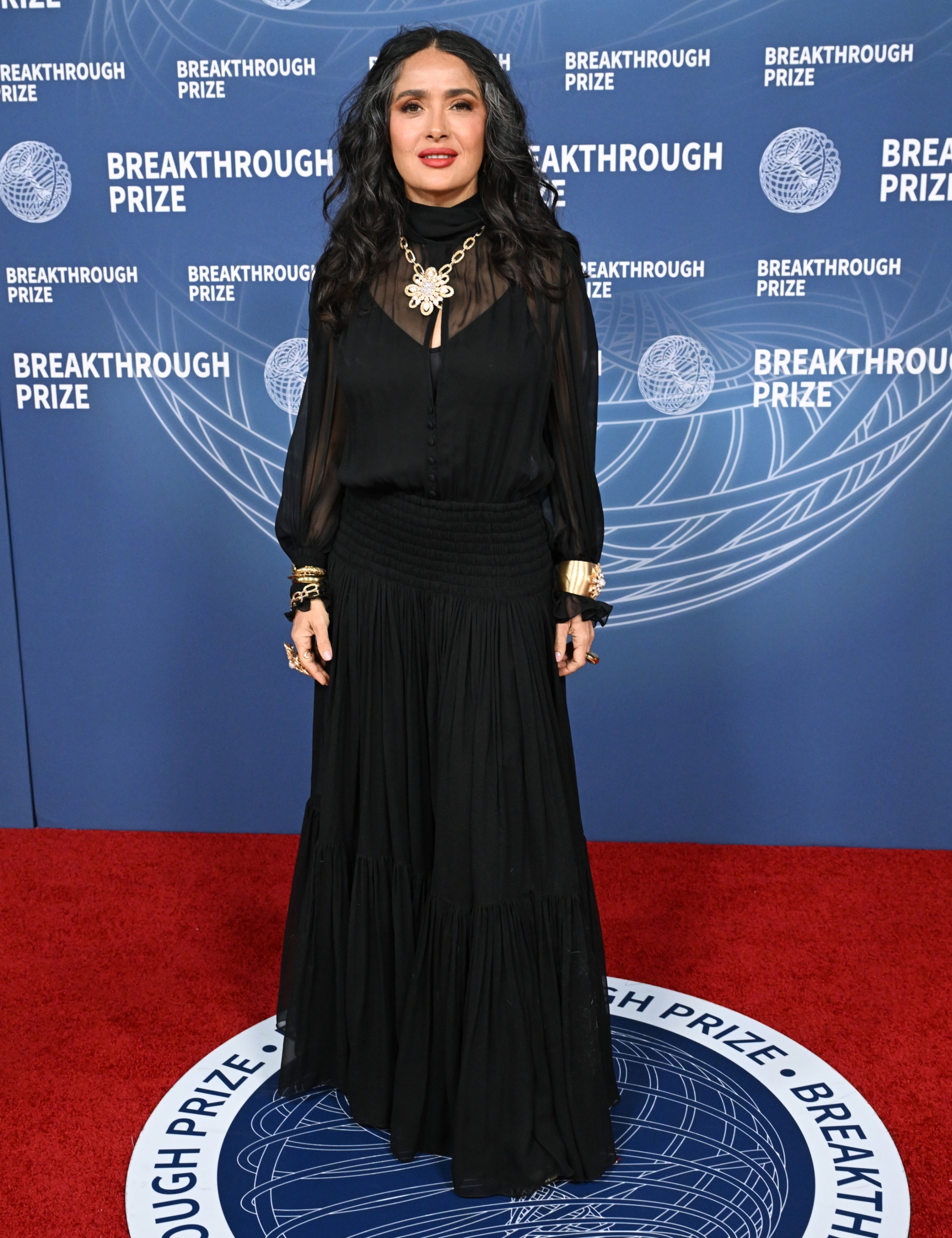 Salma Hayek at the Breakthrough Prize 2025.