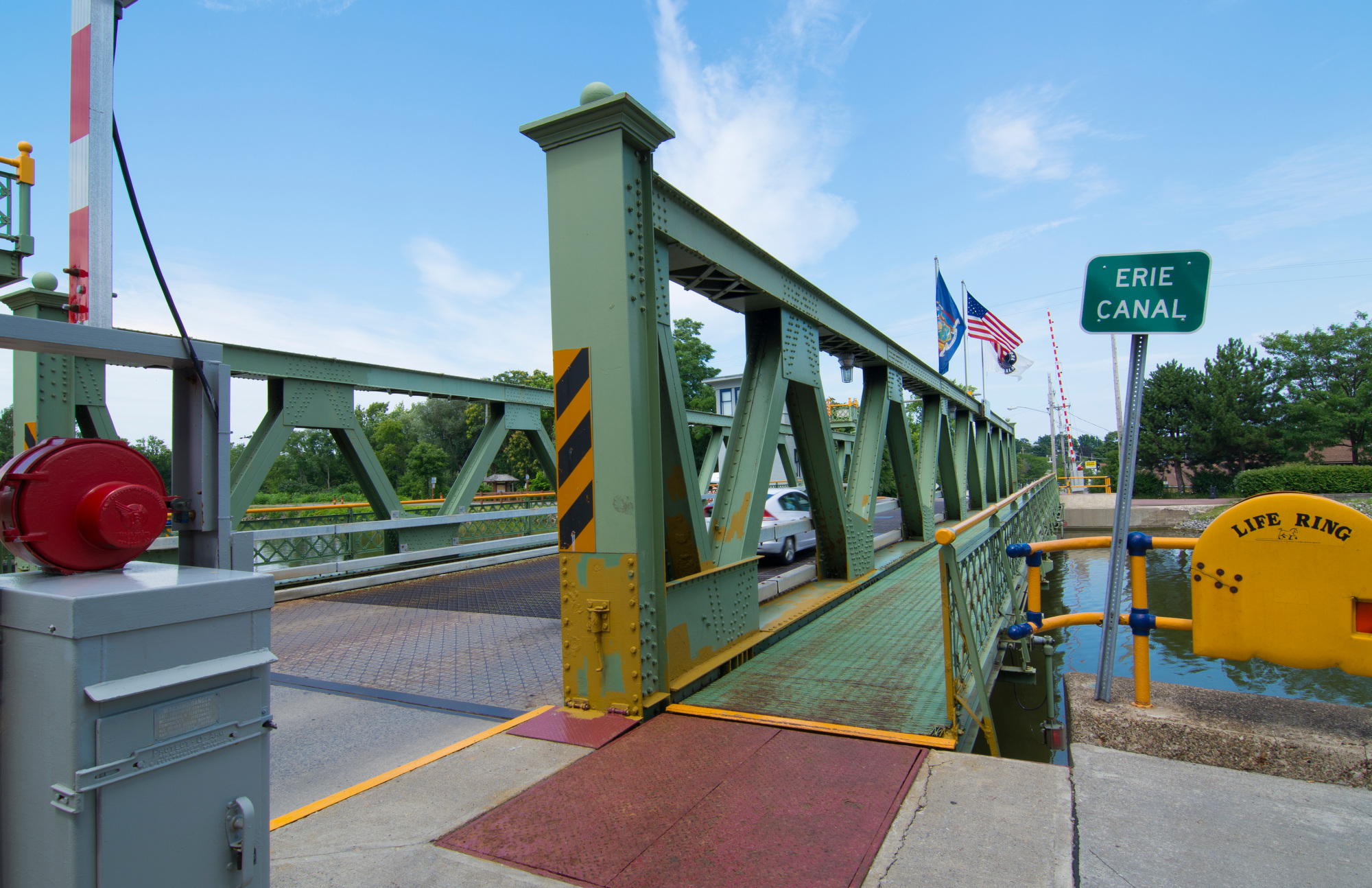 A bridge over the Erie Canal in Brockport, N.Y.