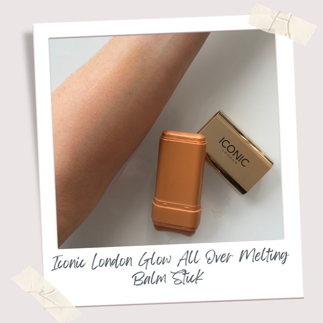 Editor testing Iconic London body shimmer balm