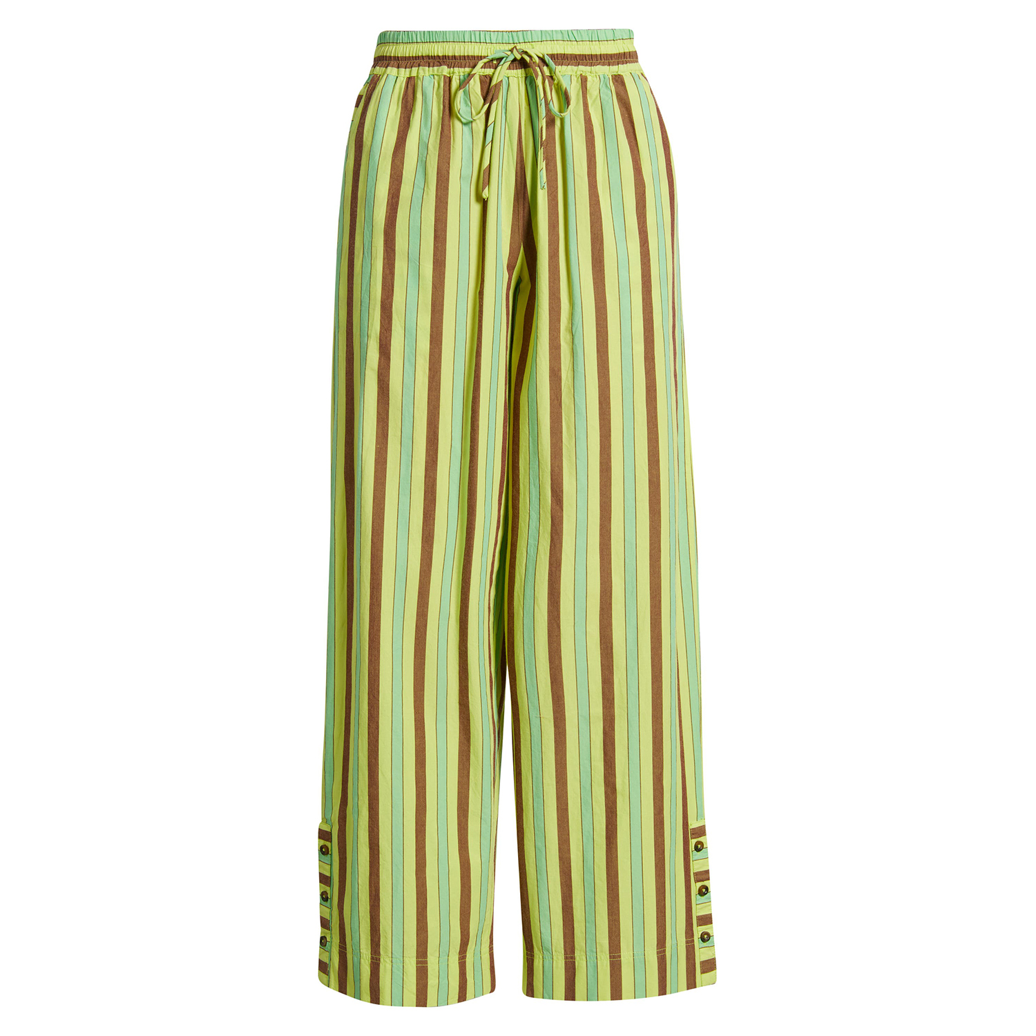 Damson Madder Ritik Tie Waist Wide Leg Organic Cotton Pants
