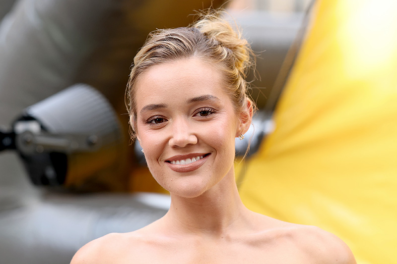 Olivia Ponton wears Isabel Marant at Breitling's NFL partnership celebration on Aug. 27, 2025 in New York City.