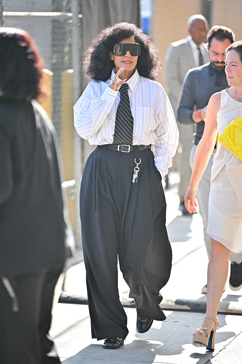 Tracee Ellis Ross wearing a Willy Chavarria menswear-inspired look for