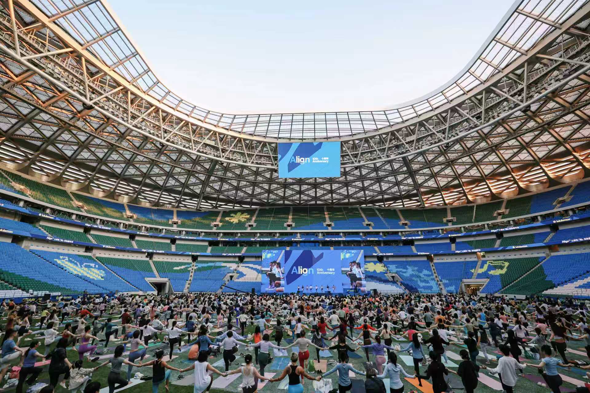 In May,  Lululemon hosted a yoga class with over 5,000 attendees in Beijing, the biggest of its kind in China’s history.