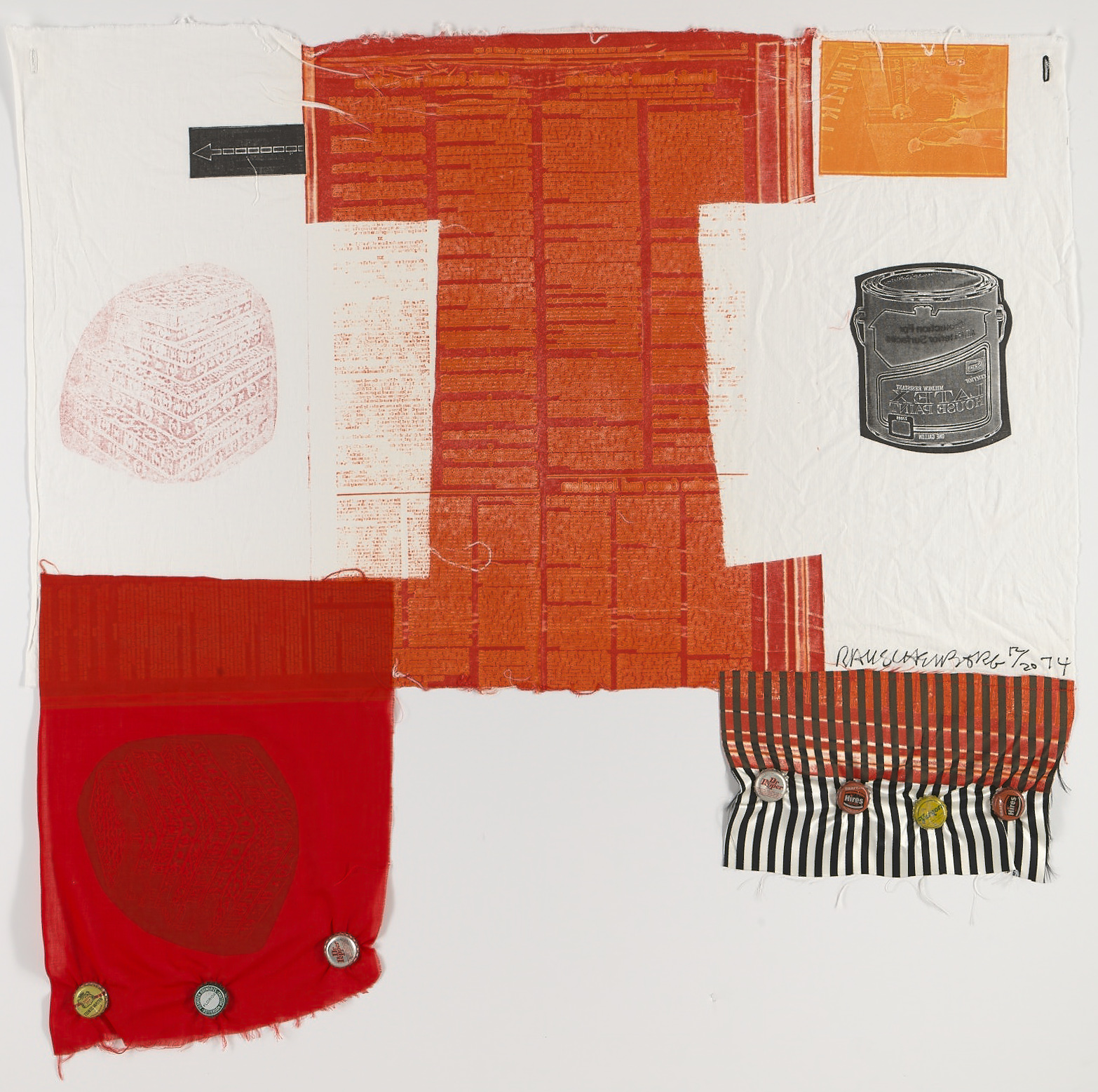 Robert Rauschenberg, Cat Paws (Airport Suite), 1974. From an edition of 20 Arabic and 20 Roman numerals, published by Graphicstudio, USF, Tampa, Florida. Photo: James Nelson