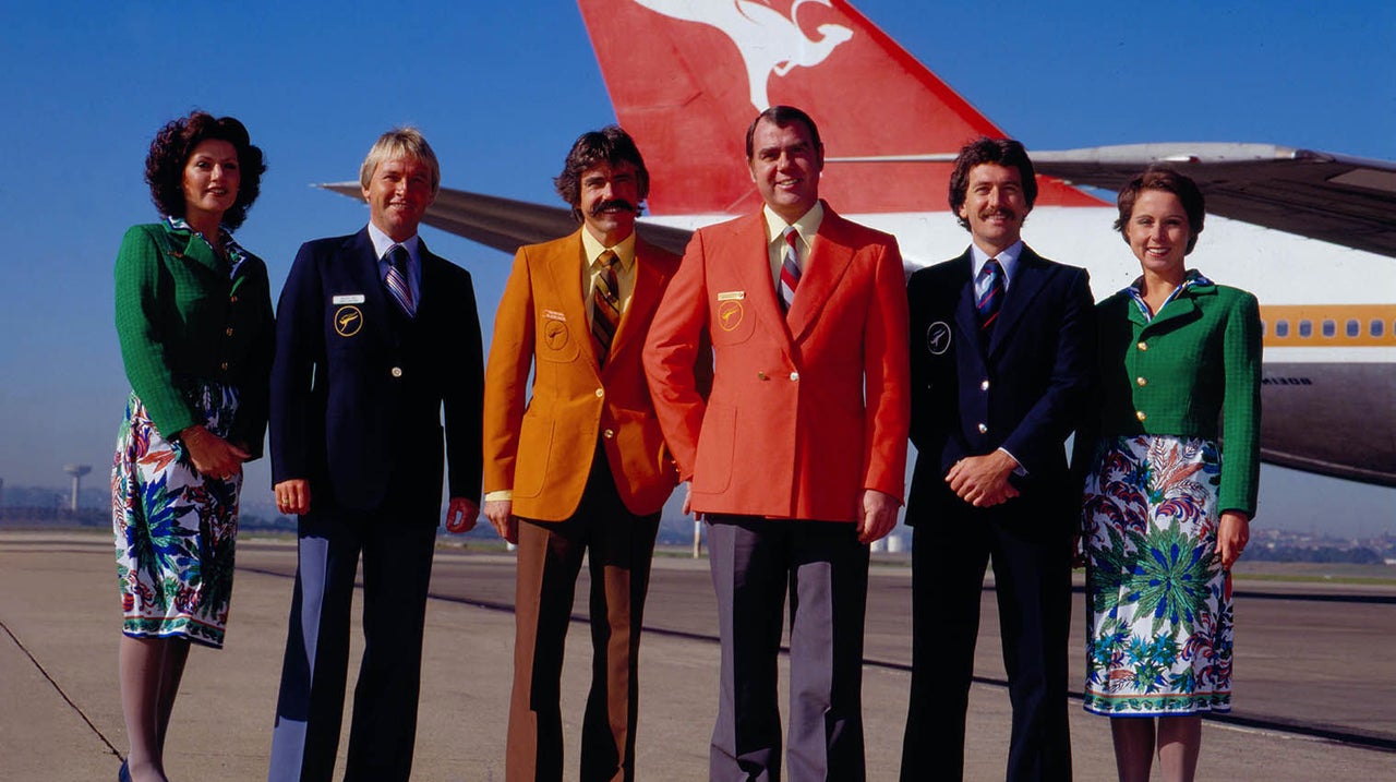 Emilio Pucci's 1974 Qantas uniforms.
