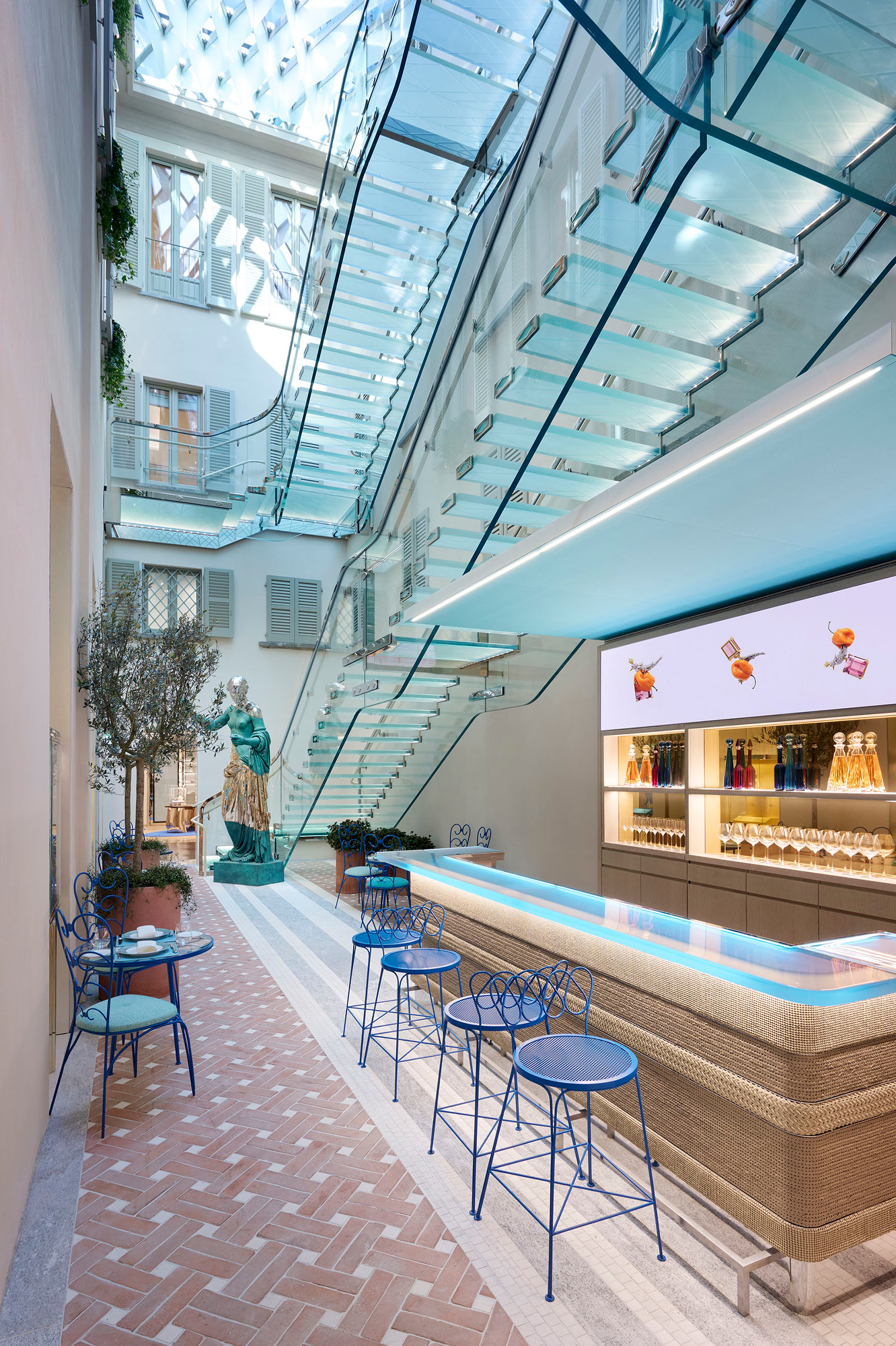 Inside Tiffany & Co's Via Montenapoleone flagship in Milan.
