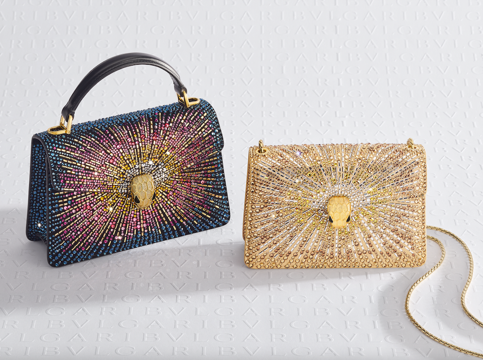 Bags from Bulgari's latest collection.