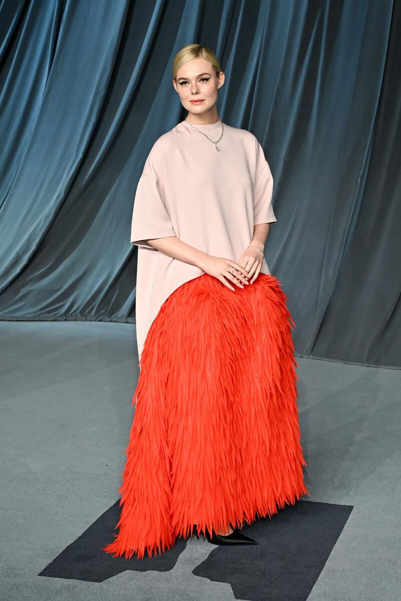 Elle Fanning at Fifth Annual Academy Museum Gala at Academy Museum of Motion Pictures on October 18, 2025 in Los Angeles, California.