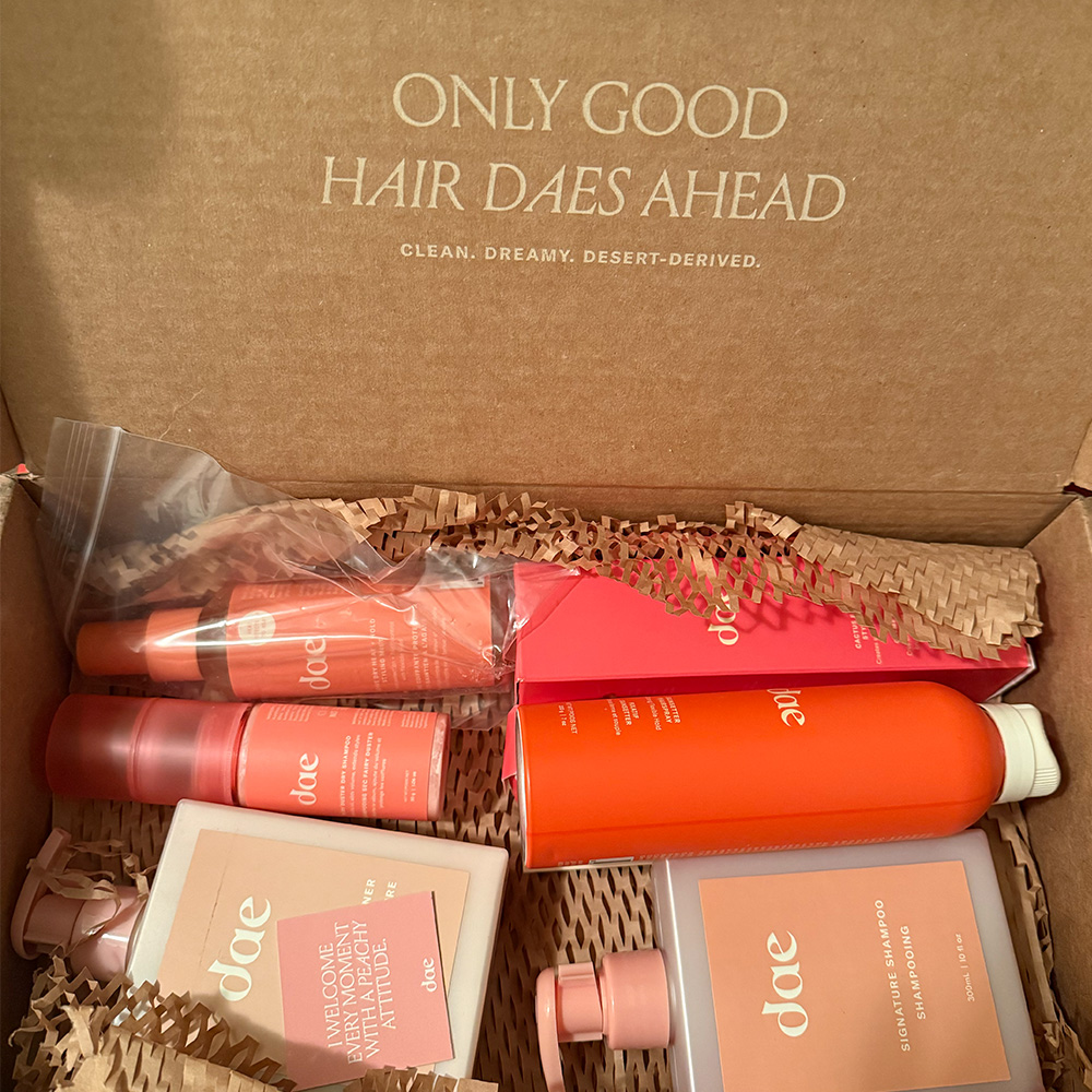 dae hair products in their packaging