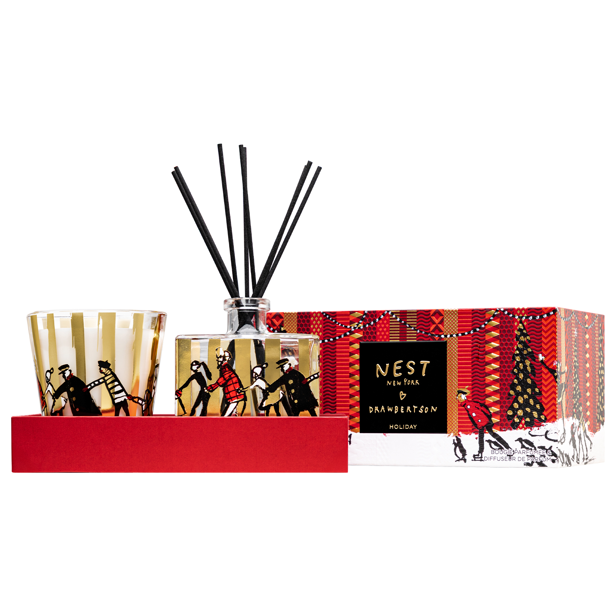 The Nest New York x Drawbertson reed diffuser from the seasonal fragrance line.