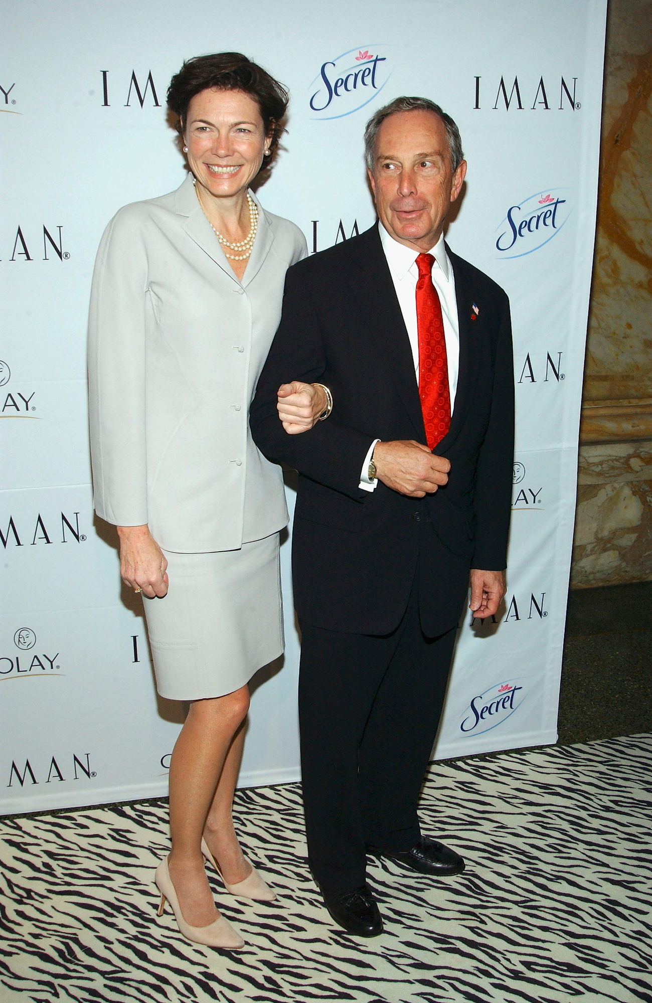 NEW YORK - OCTOBER 18: New York City Mayor Michael Bloomberg (R) and Diana Taylor arrive at the party for Iman's new book "The Beauty of Color" hosted by Naomi Campbell October 18, 2005 in New York City.  (Photo by Bryan Bedder/Getty Images)