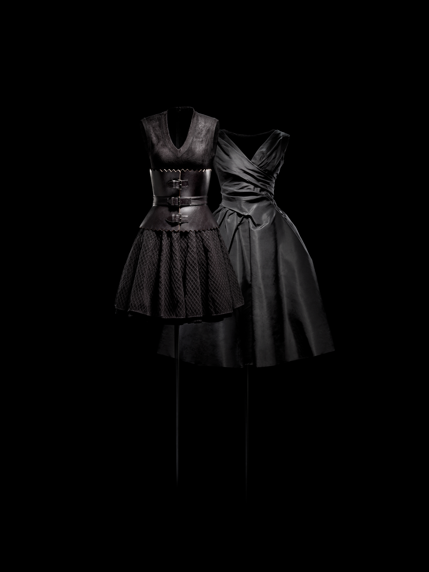Azzedine Alaïa rtw fw 2010 (left) and Christian Dior haute couture Venezuela gown fw 1957 (right)
