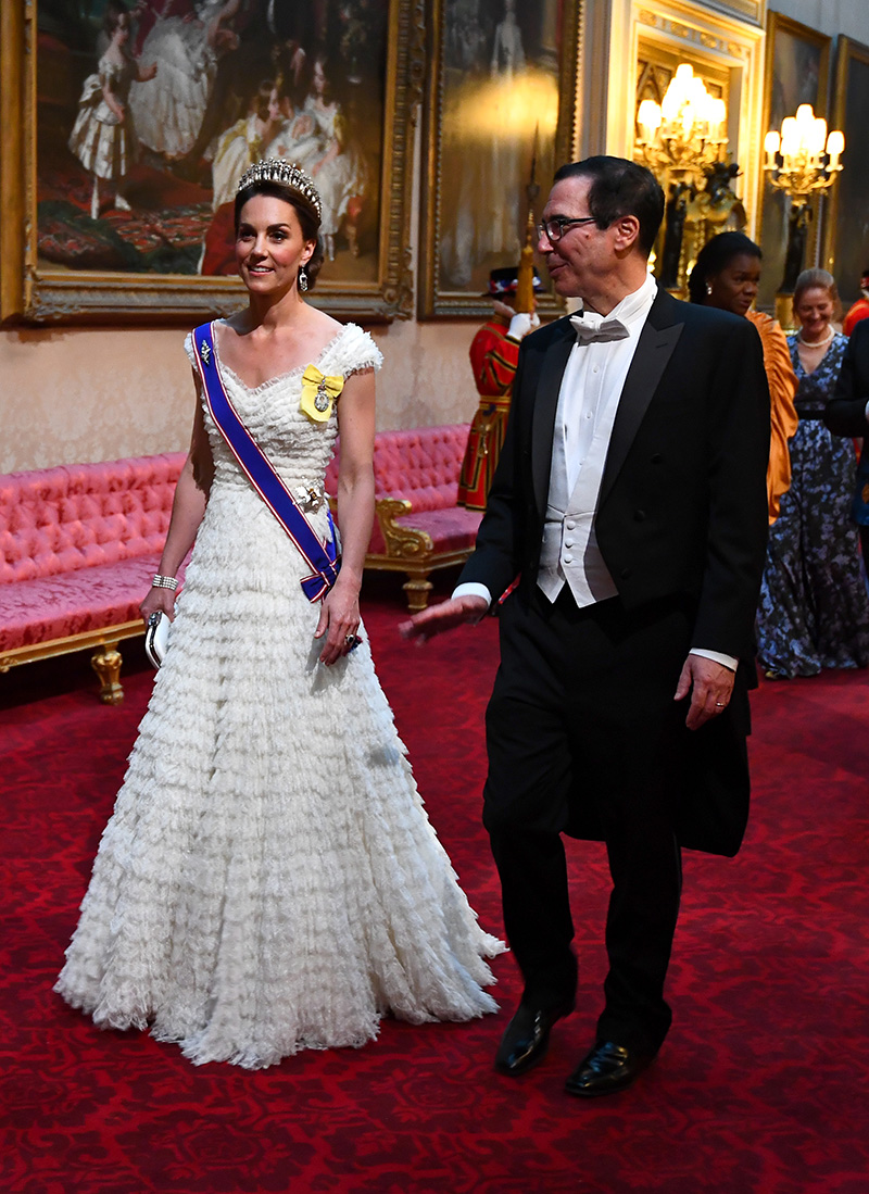 Kate Middleton's state banquet style through the years.