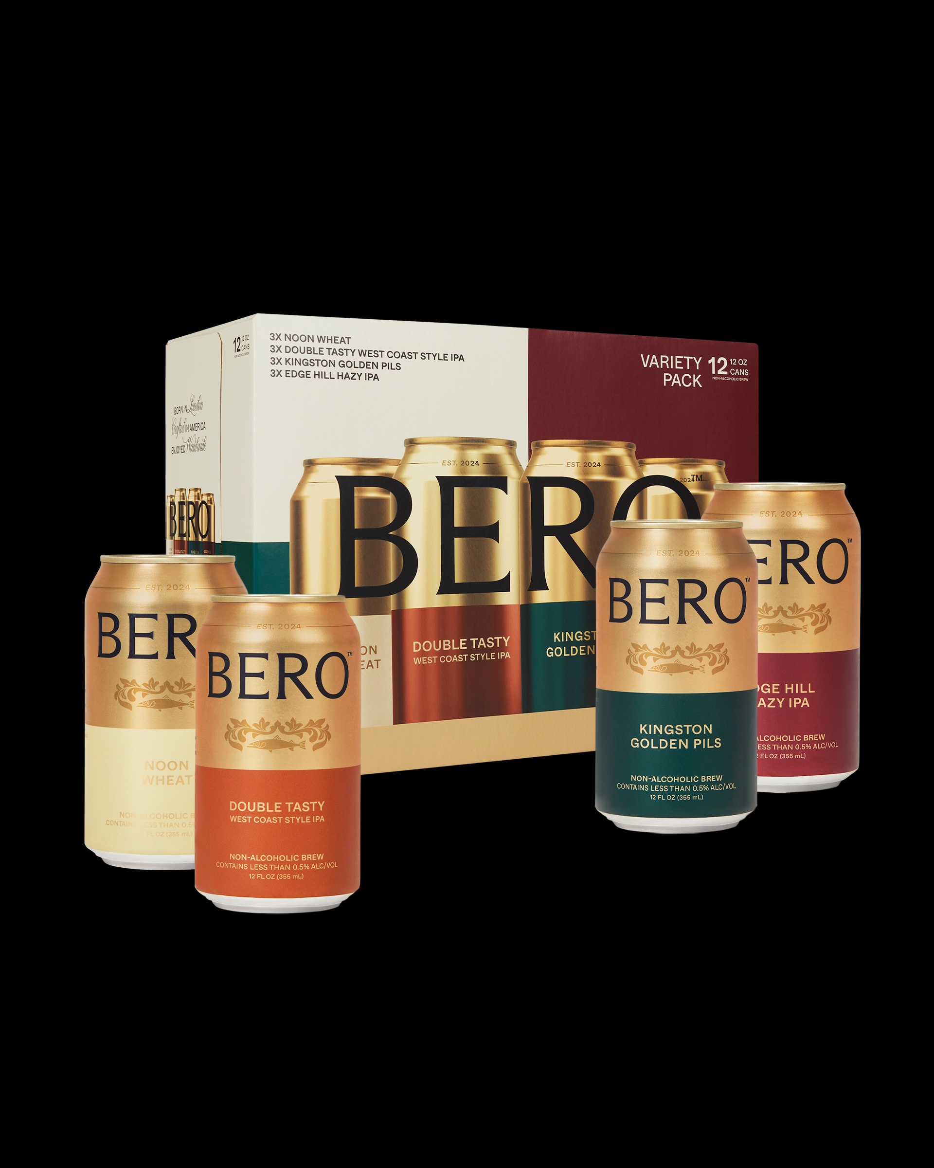 Bero by Tom Holland, a line of nonalcoholic beer.