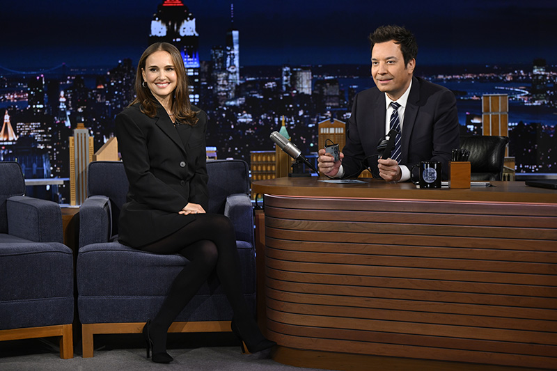 Natalie Portman wears The Row and Tiffany & Co. jewelry on