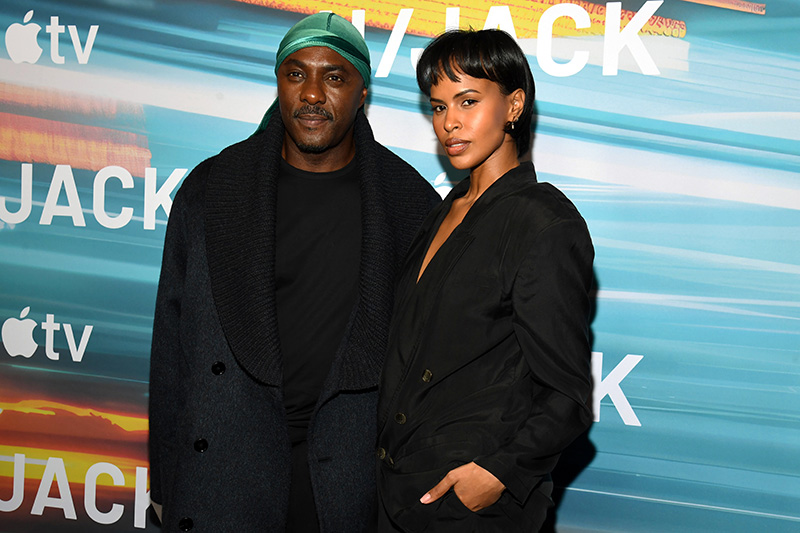 Idris Elba and Sabrina Dhowre Elba at Apple TV's "Hijack" Season 2 Premiere held at The Whitby Hotel on January 08, 2026 in New York, New York.
