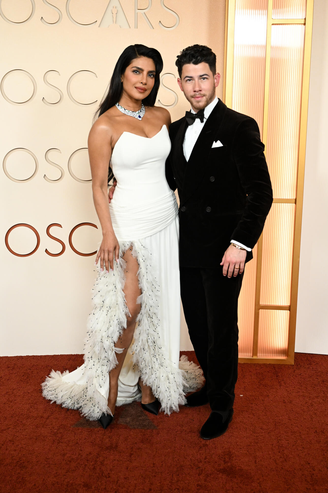 Priyanka Chopra Jonas and Nick Jonas at the 98th Annual Oscars held at Dolby Theatre on March 15, 2026 in Hollywood, California.