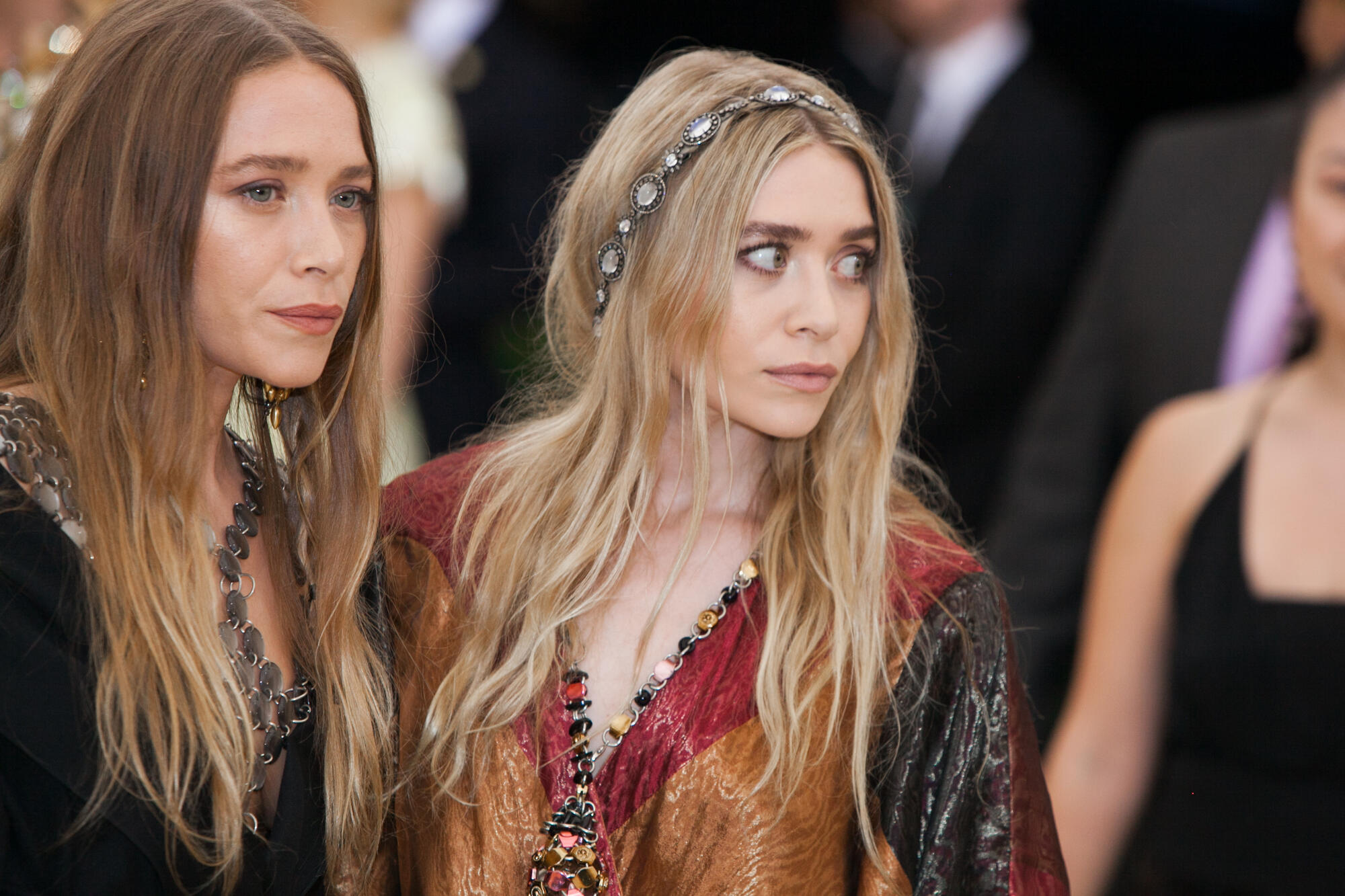Mary-Kate Olsen, Ashley Olsen at Heavenly Bodies: Fashion & The Catholic Imagination Costume Institute Gala at The Metropolitan Museum on May 07, 2018 in New York, New York.