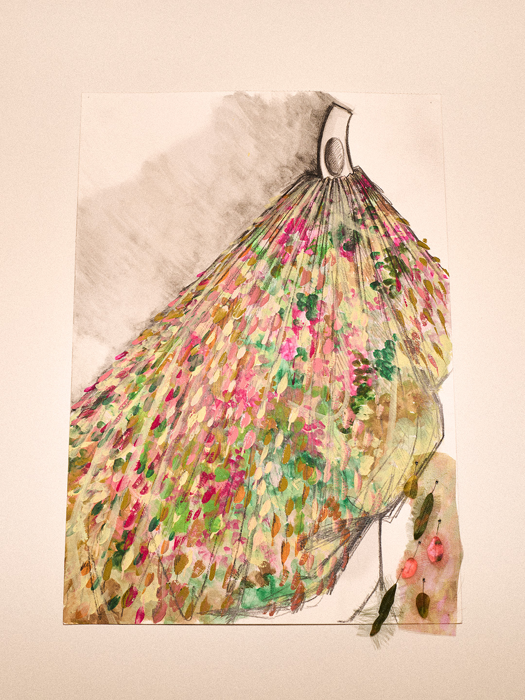 A sketch of Balenciaga couture by Pierpaolo Piccioli