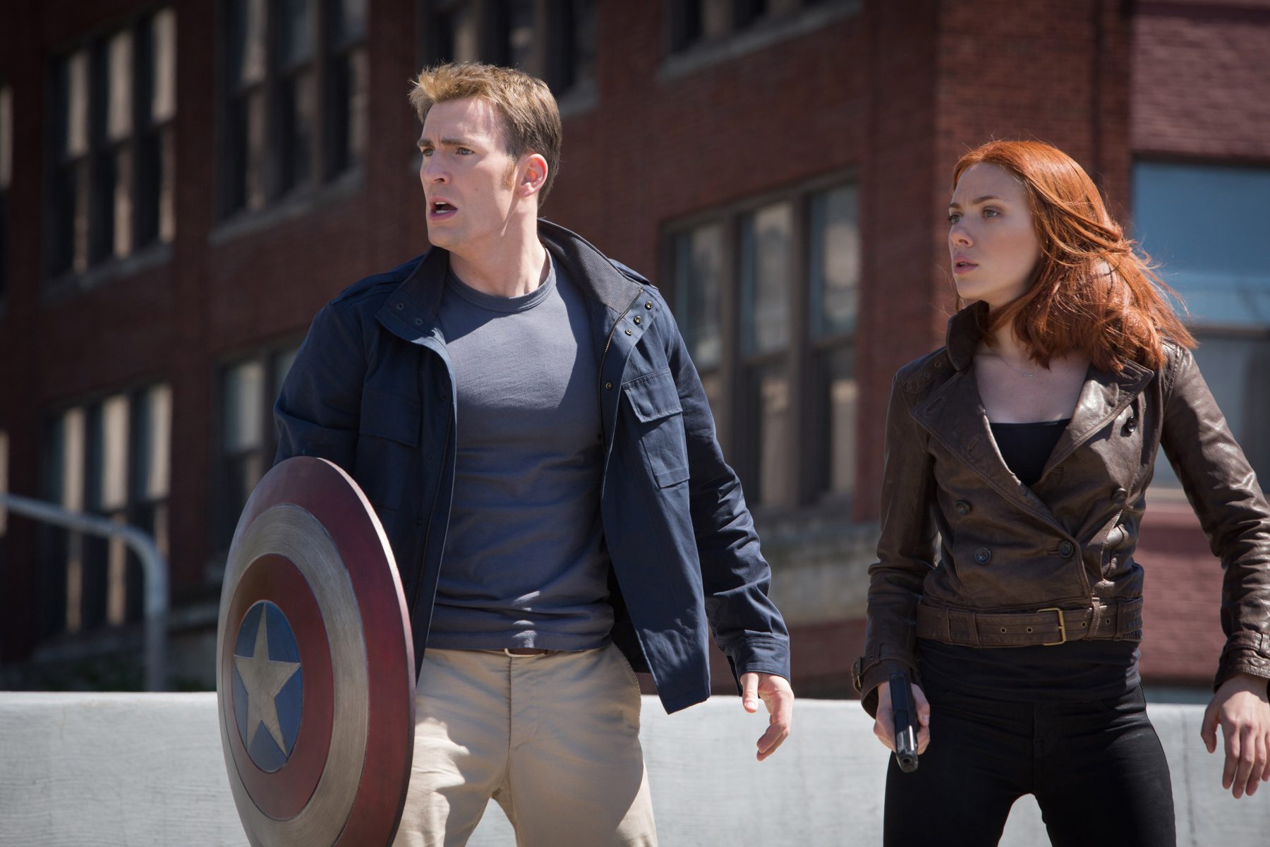 CAPTAIN AMERICA: THE WINTER SOLDIER, Chris Evans, Scarlett Johansson, 2014. ph: Zade Rosenthal/©Walt Disney Studios Motion Pictures/courtesy Everett Collection
