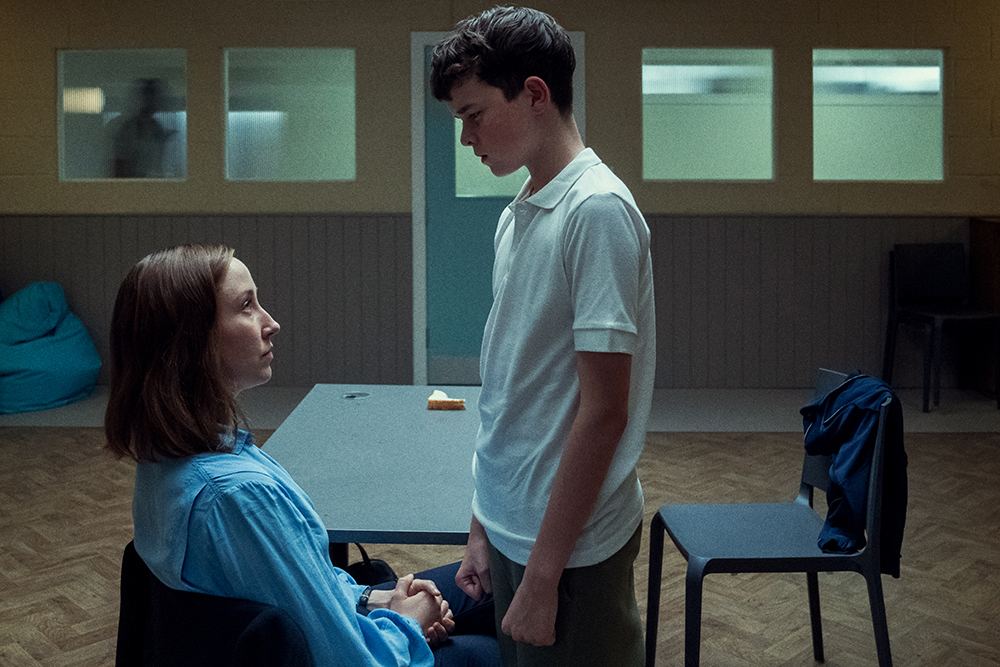 Adolescence. (L to R) Erin Doherty as Briony Ariston, Owen Cooper as Jamie Miller in Adolescence. Cr. Courtesy of Ben Blackall/Netflix © 2024