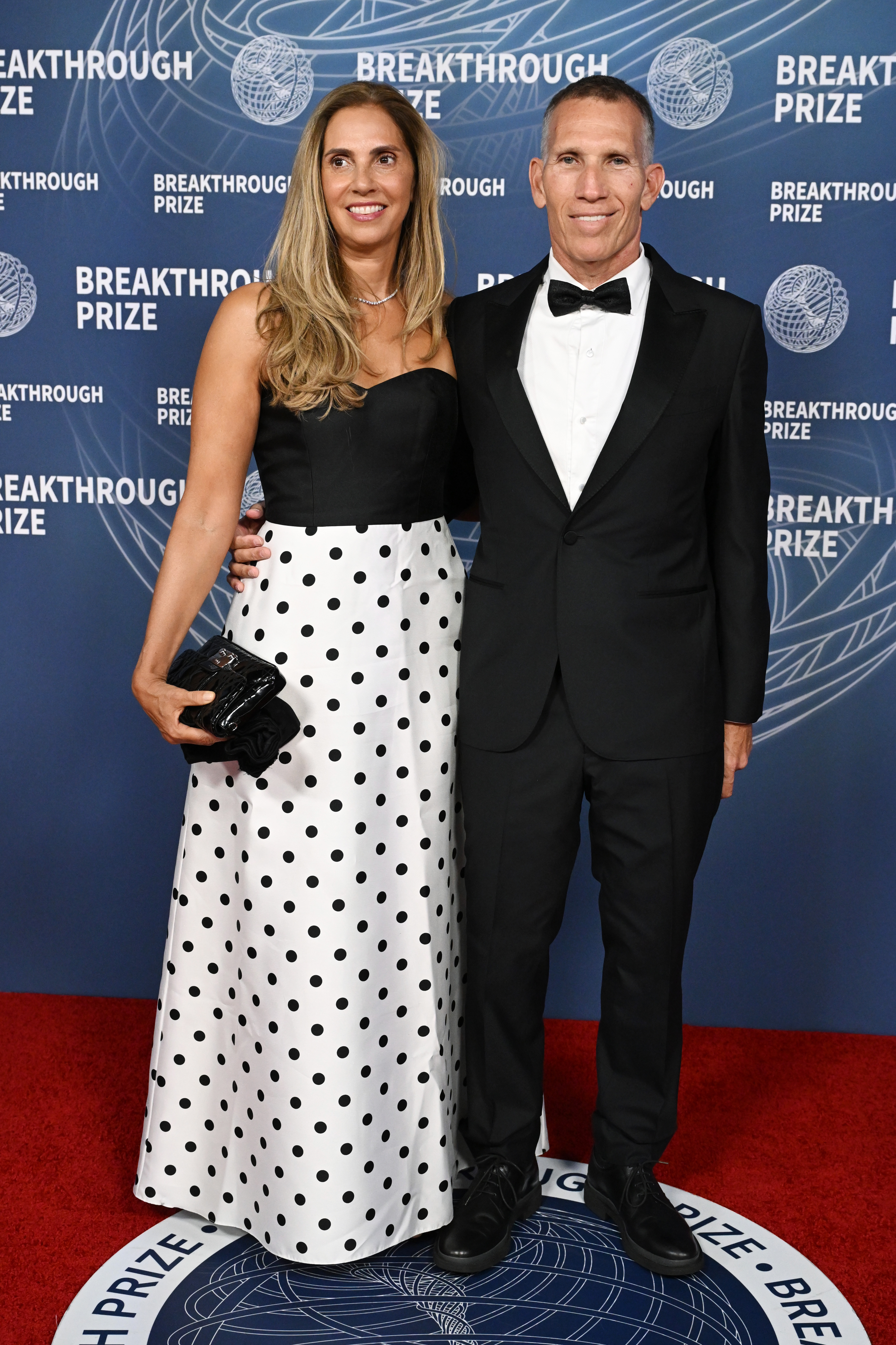 Anat Fabrikant, Ynon Kreiz at The 11th Breakthrough Prize Ceremony held at Barker Hanger on April 05, 2025 in Santa Monica, California.