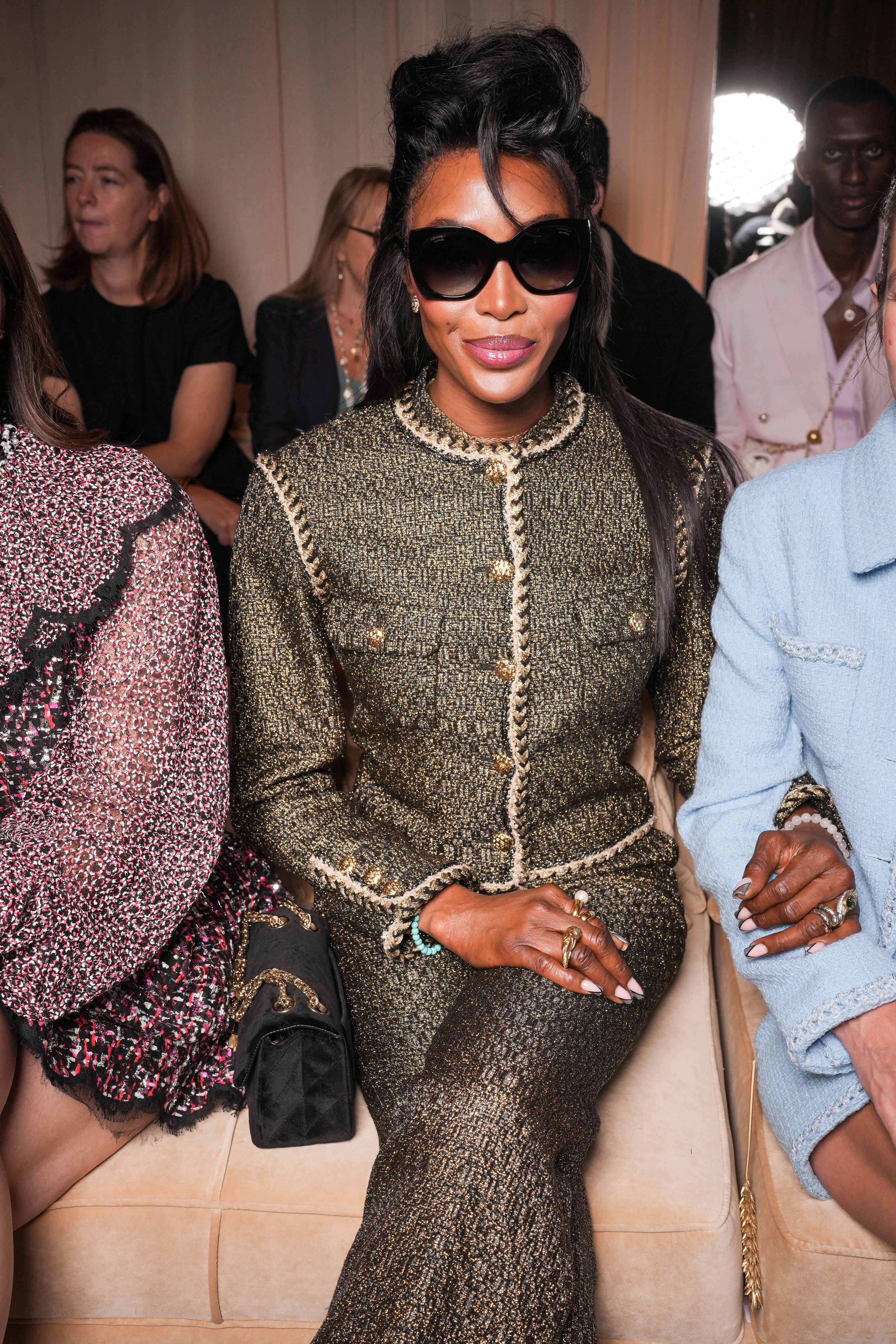 Naomi Campbell at the Chanel show as part of Haute Couture Fall/Winter 2025 on July 08, 2025 in Paris, France. (Photo by Swan Gallet/WWD via Getty Images)