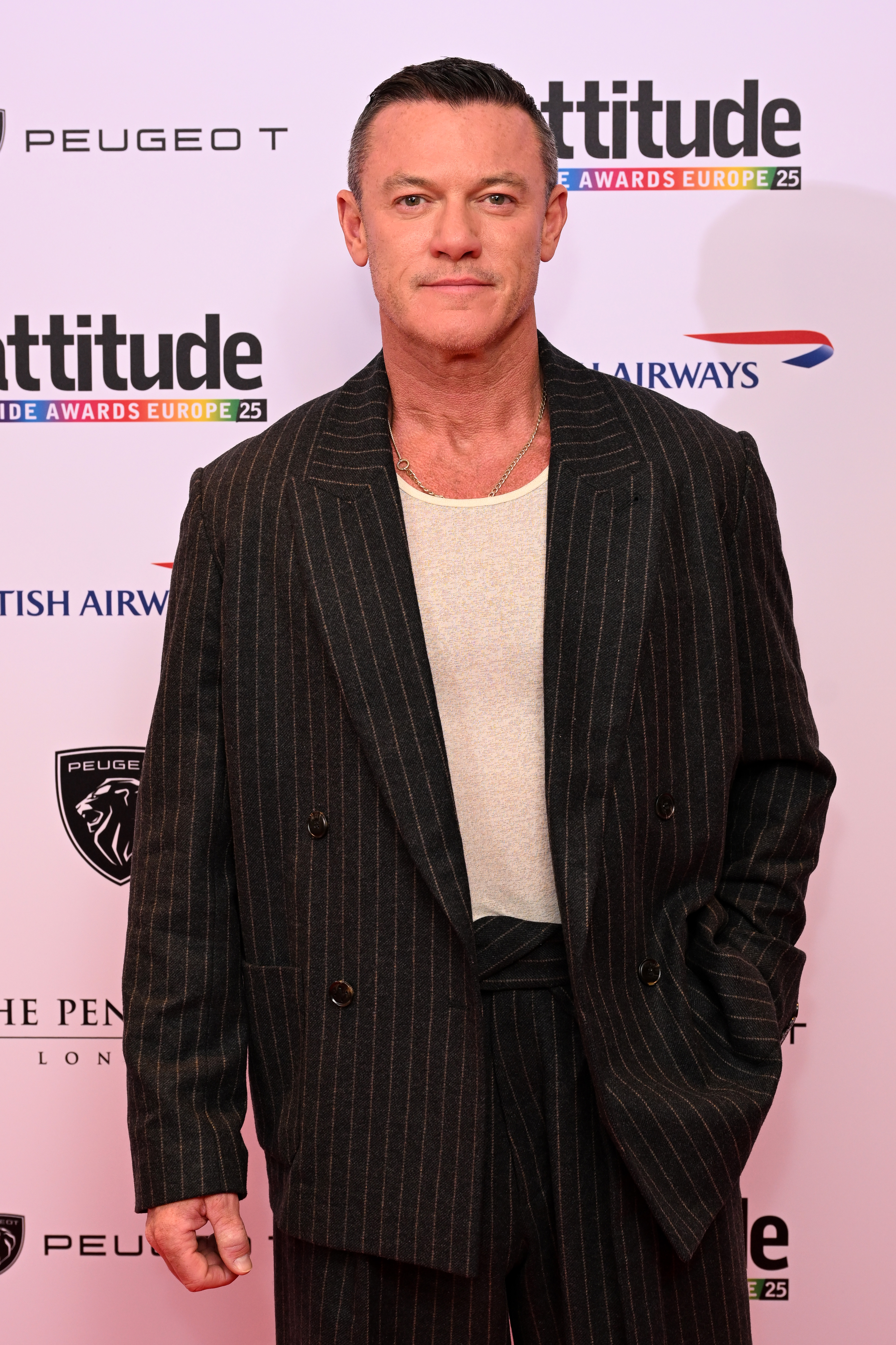 LONDON, ENGLAND - JULY 04: Luke Evans attends the Attitude Pride Awards Europe 2025 at The Peninsula Hotel on July 04, 2025 in London, England. (Photo by Jeff Spicer/Getty Images)